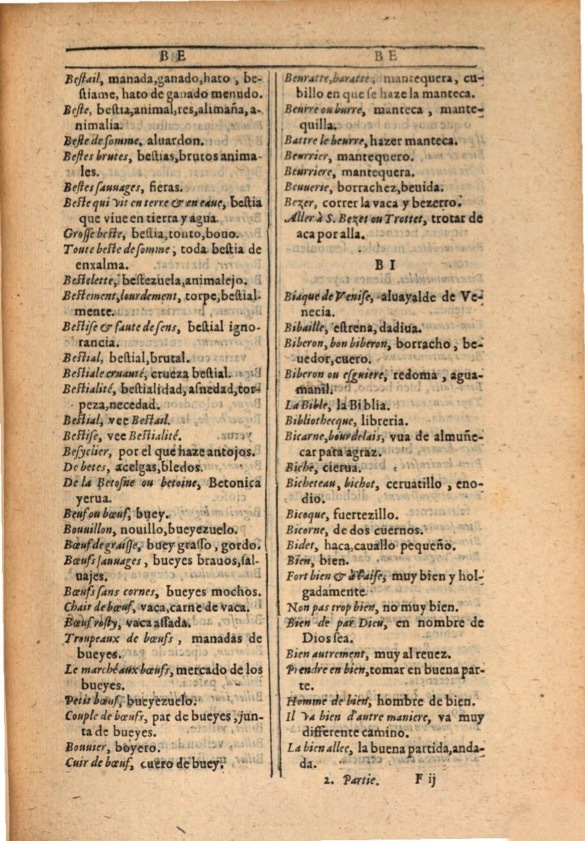 1607 - Marc Orry - Trésor des deux langues espagnole et française (Première et Seconde parties) - ÖNB Wien 1607 - Marc Orry - Trésor des deux langues espagnole et française (Première et Seconde parties) - ÖNB Wien