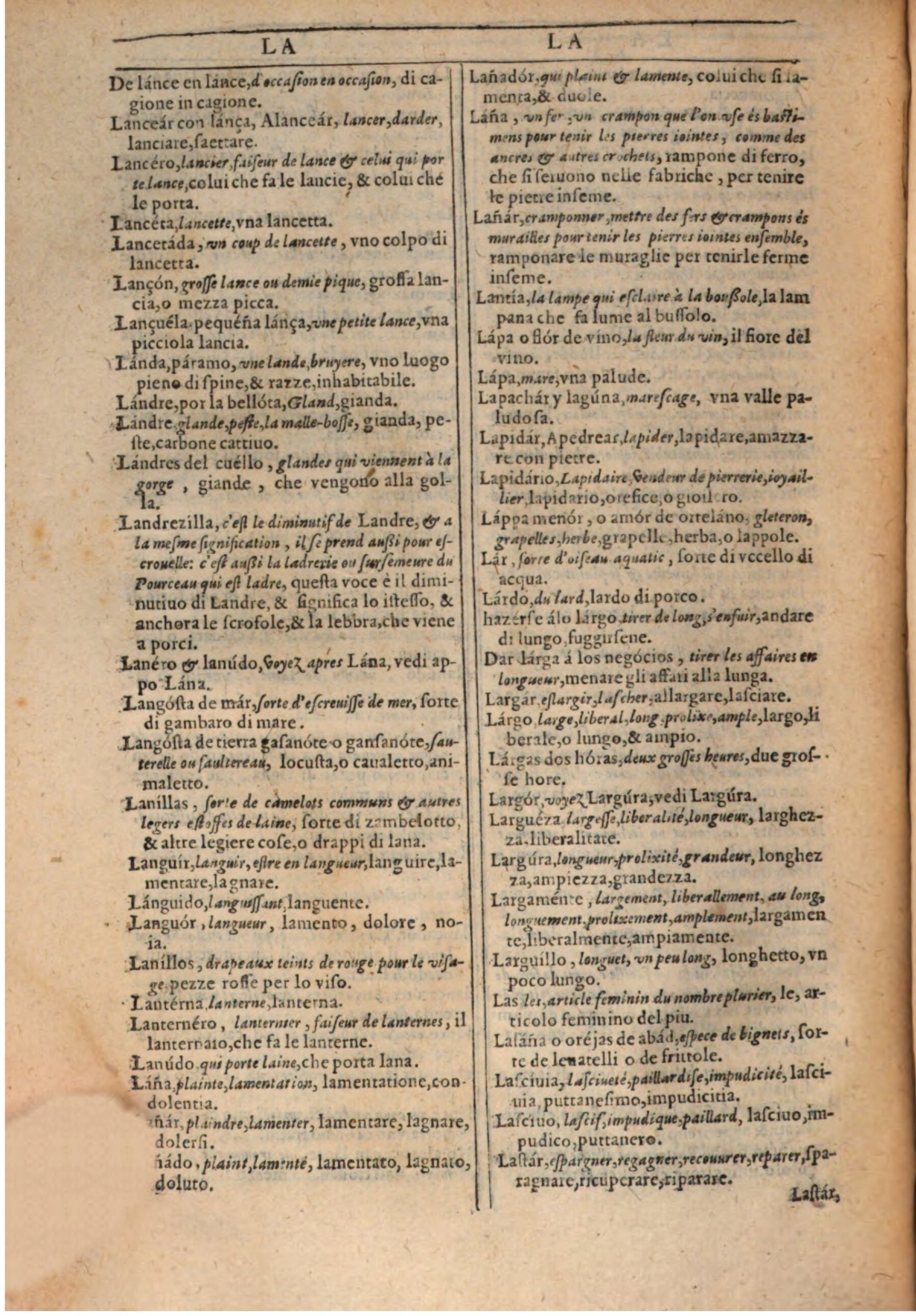 1609 - Philippe Albert et Alexandre Pernet - Trésor des trois langues française, italienne et espagnole (Première partie) - BSB Munich 1609 - Philippe Albert et Alexandre Pernet - Trésor des trois langues française, italienne et espagnole (Première partie) - BSB Munich