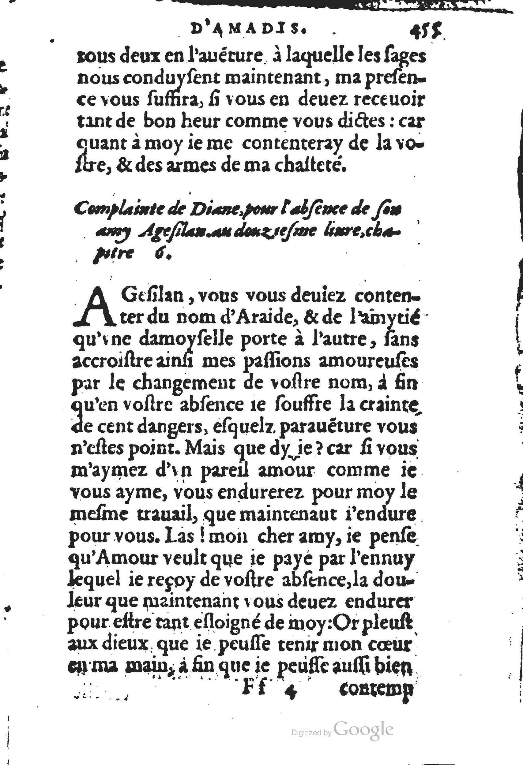 1560 - Jean d’Ogerolles et Gabriel Cotier Lyon - Trésor des Amadis - BSB Munich