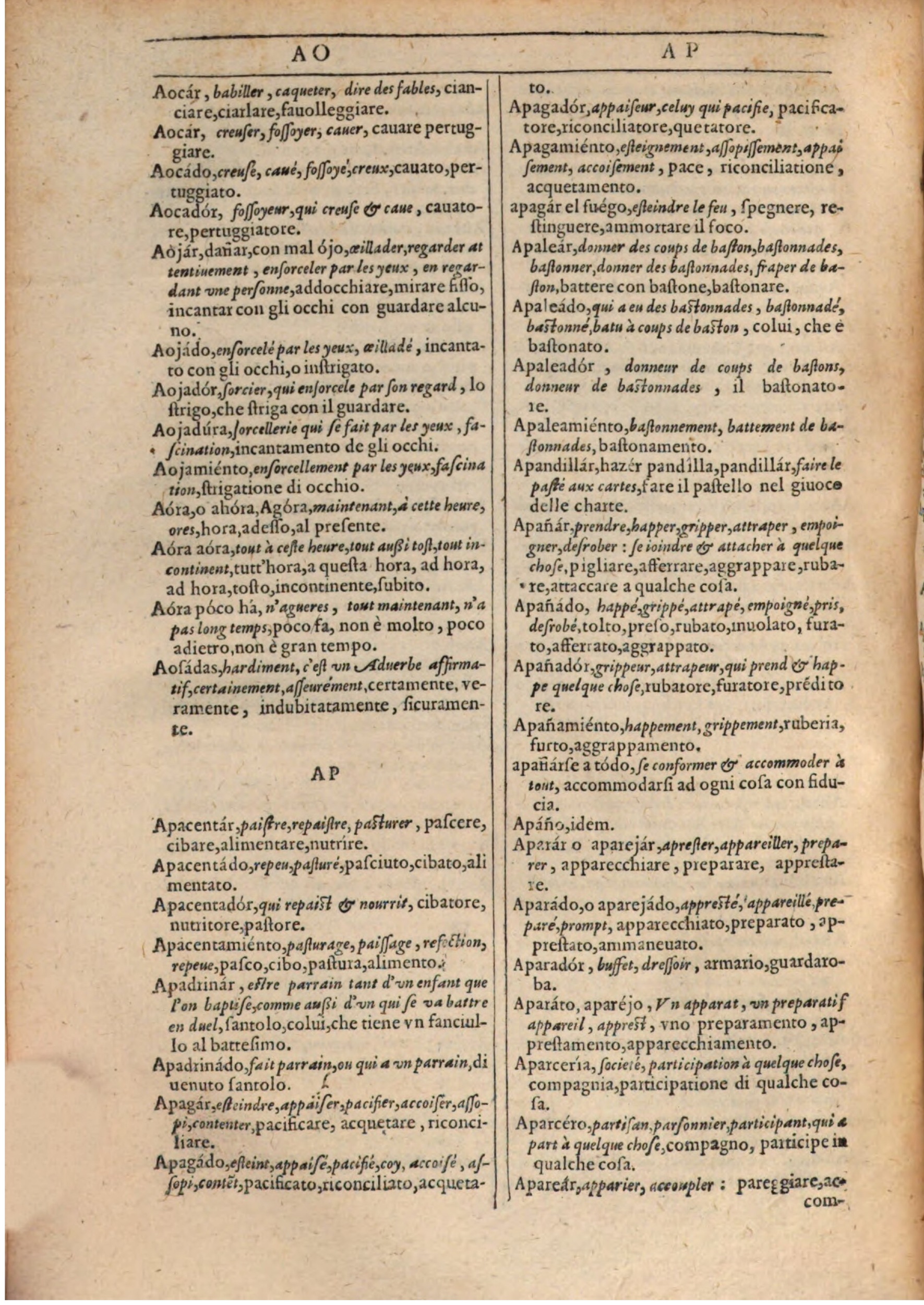 1609 - Philippe Albert et Alexandre Pernet - Trésor des trois langues française, italienne et espagnole (Première partie) - BSB Munich 1609 - Philippe Albert et Alexandre Pernet - Trésor des trois langues française, italienne et espagnole (Première partie) - BSB Munich