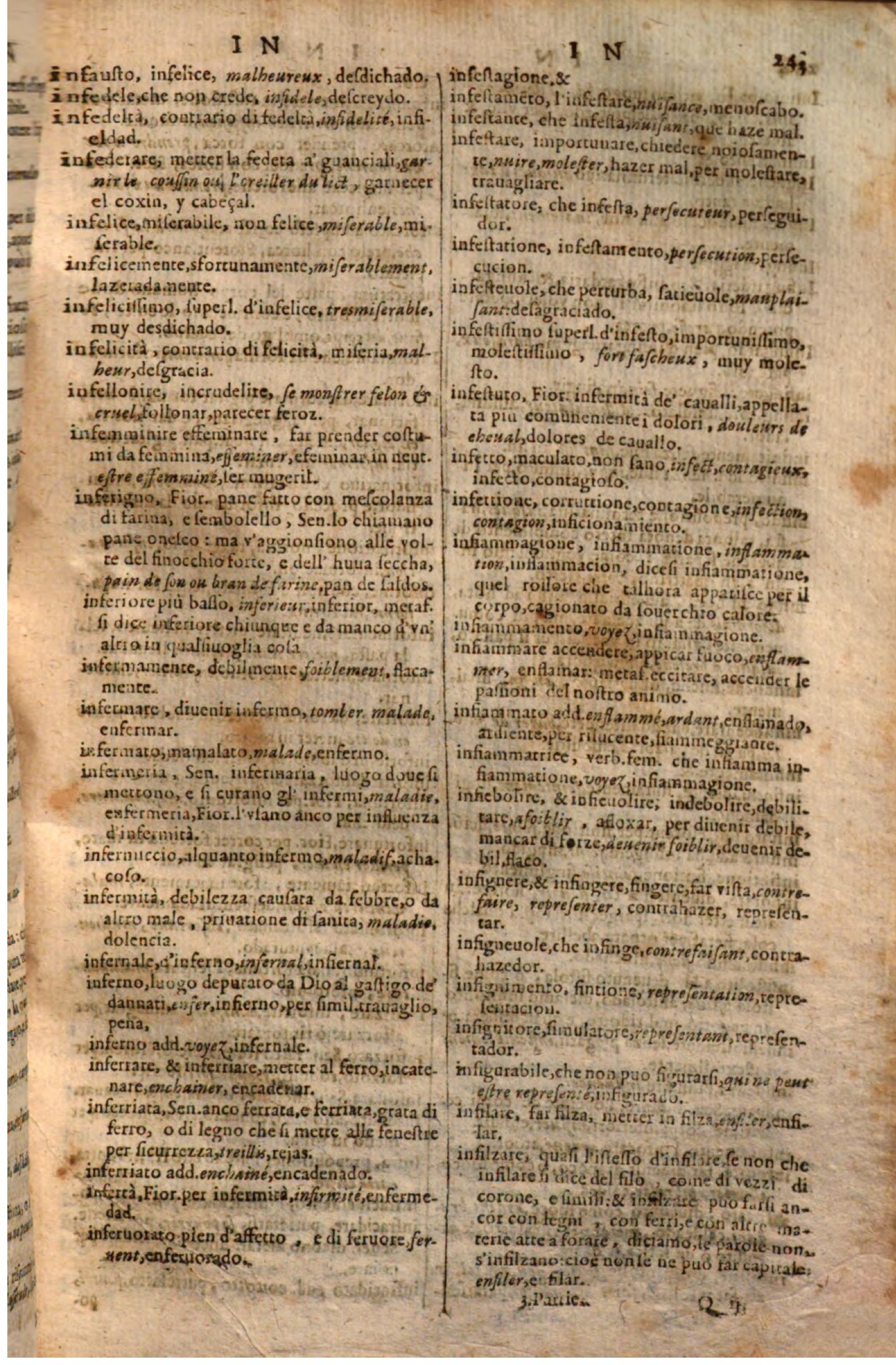 1644 - Jacques Crespin - Trésor des trois langues - Passau 1644 - Jacques Crespin - Trésor des trois langues - Passau