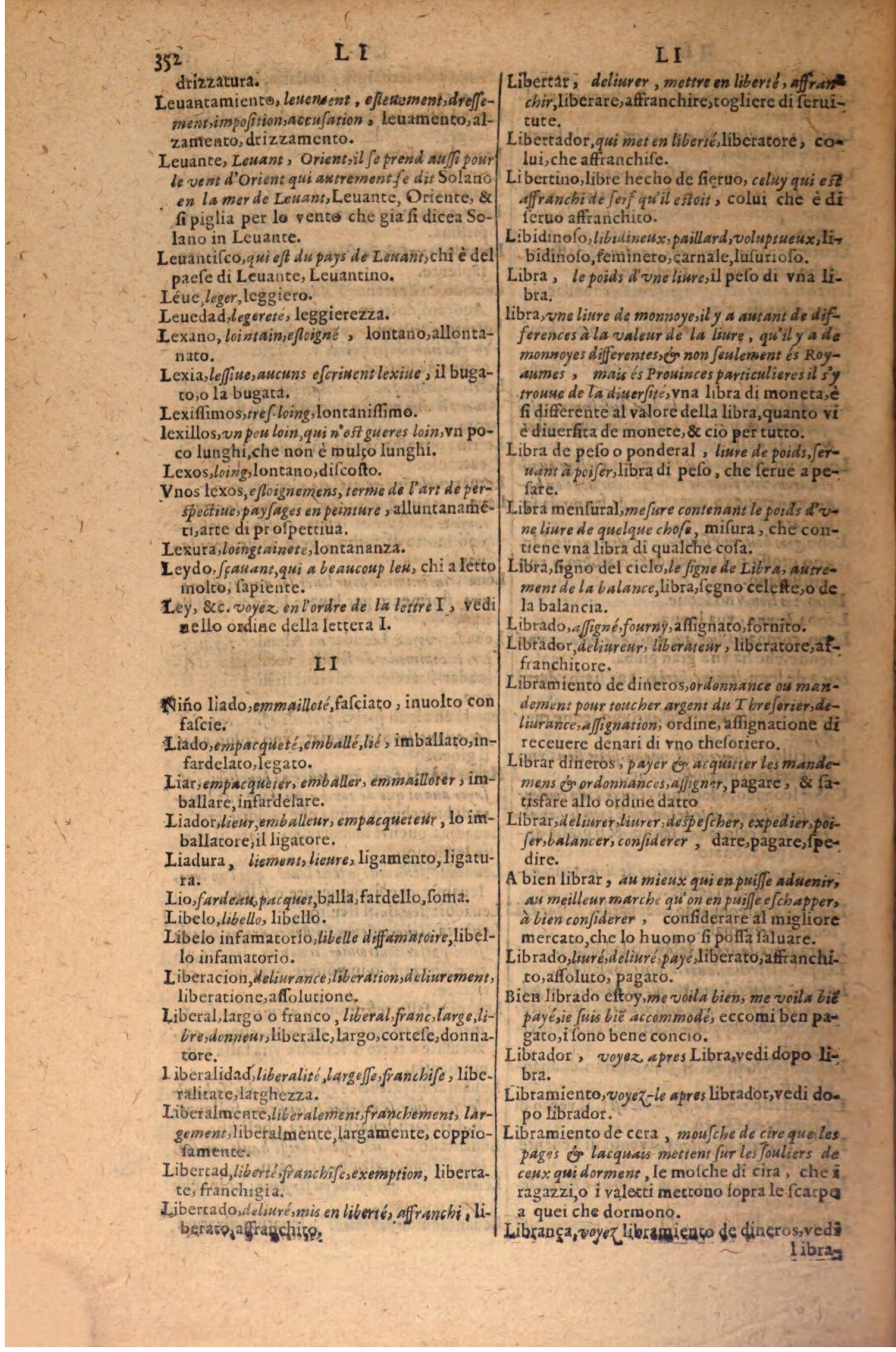 1606 - Samuel Crespin - Thresor des trois langues, francoise, italiene et espagnolle - BSB Munich