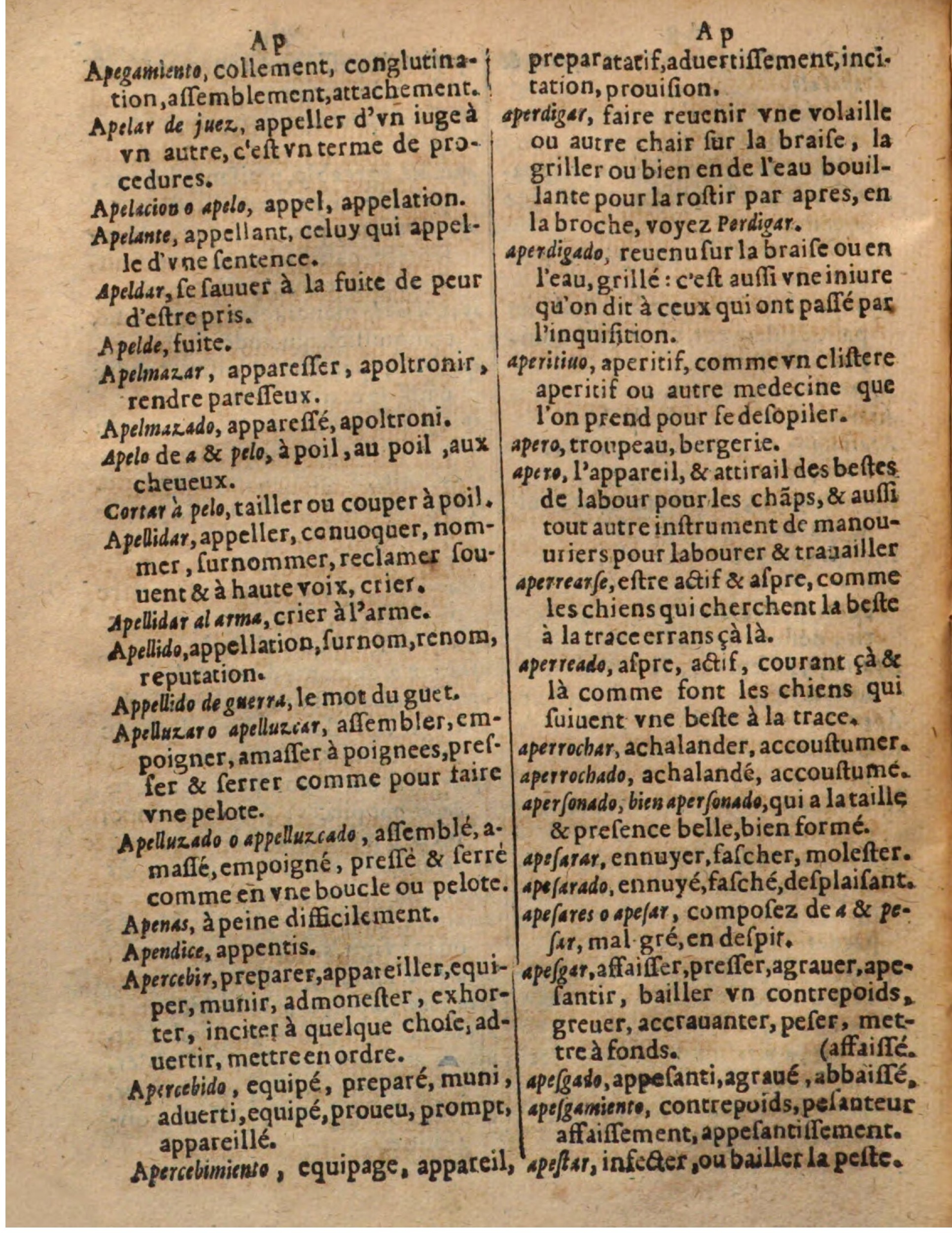 1625 - Hubert Antoine - Trésor des deux langues espagnole et française - Augsbourg