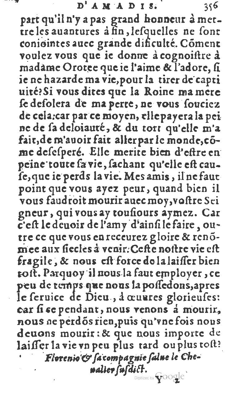1582 - Jean Huguetan - Trésor des Amadis T. 1 - BM Lyon