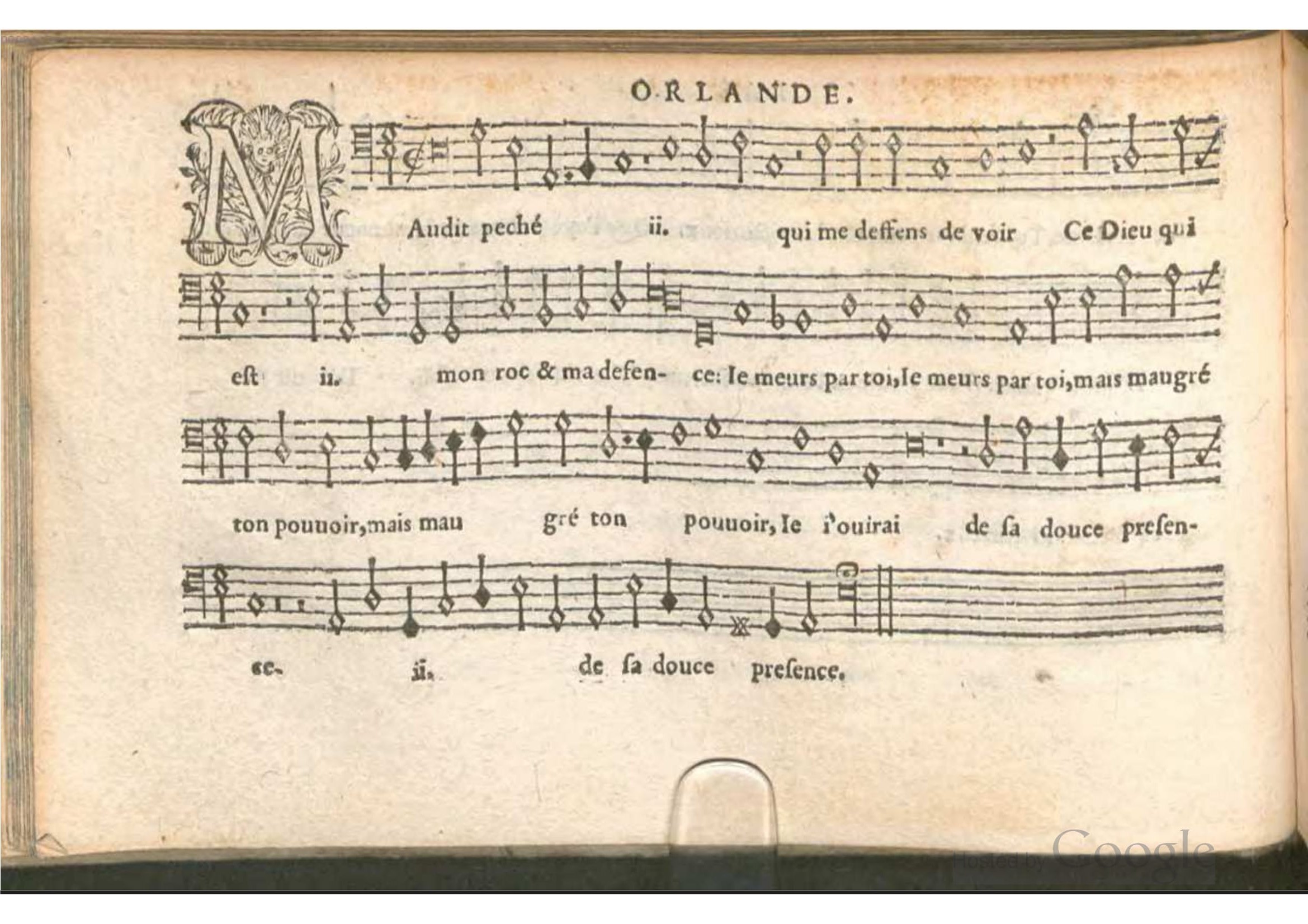 1576 - [Pierre de Saint-André] - Trésor de musique d’Orlande de Lassus Bassus - BSB Munich