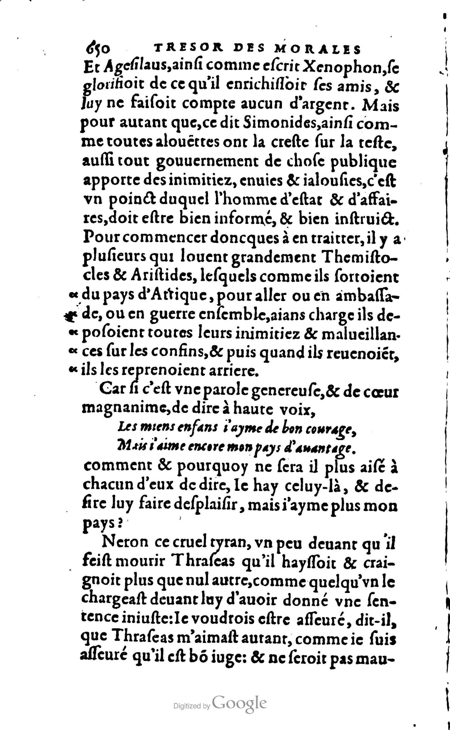 1578 - Jean Poupy - Trésor des morales de Plutarque - BSB Munich