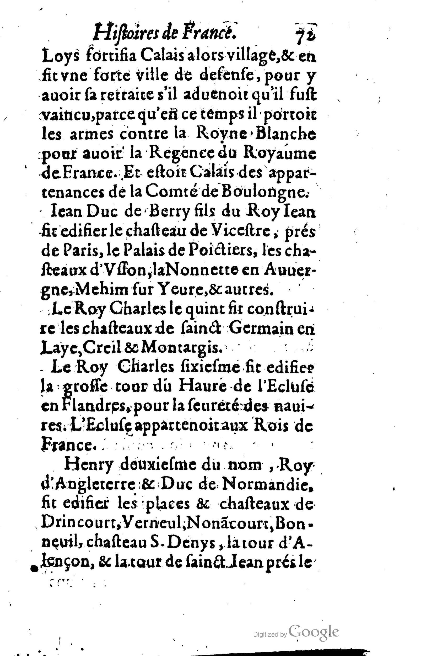 1619 - Jean Corrozet - Trésor des histoires de France - BSB Munich