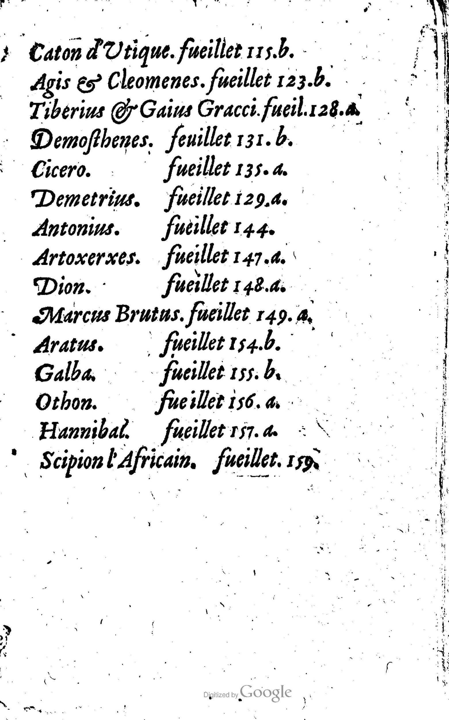 1568 - Willem Silvius - Trésor des vies de Plutarque - Anvers Plantin-Moretus