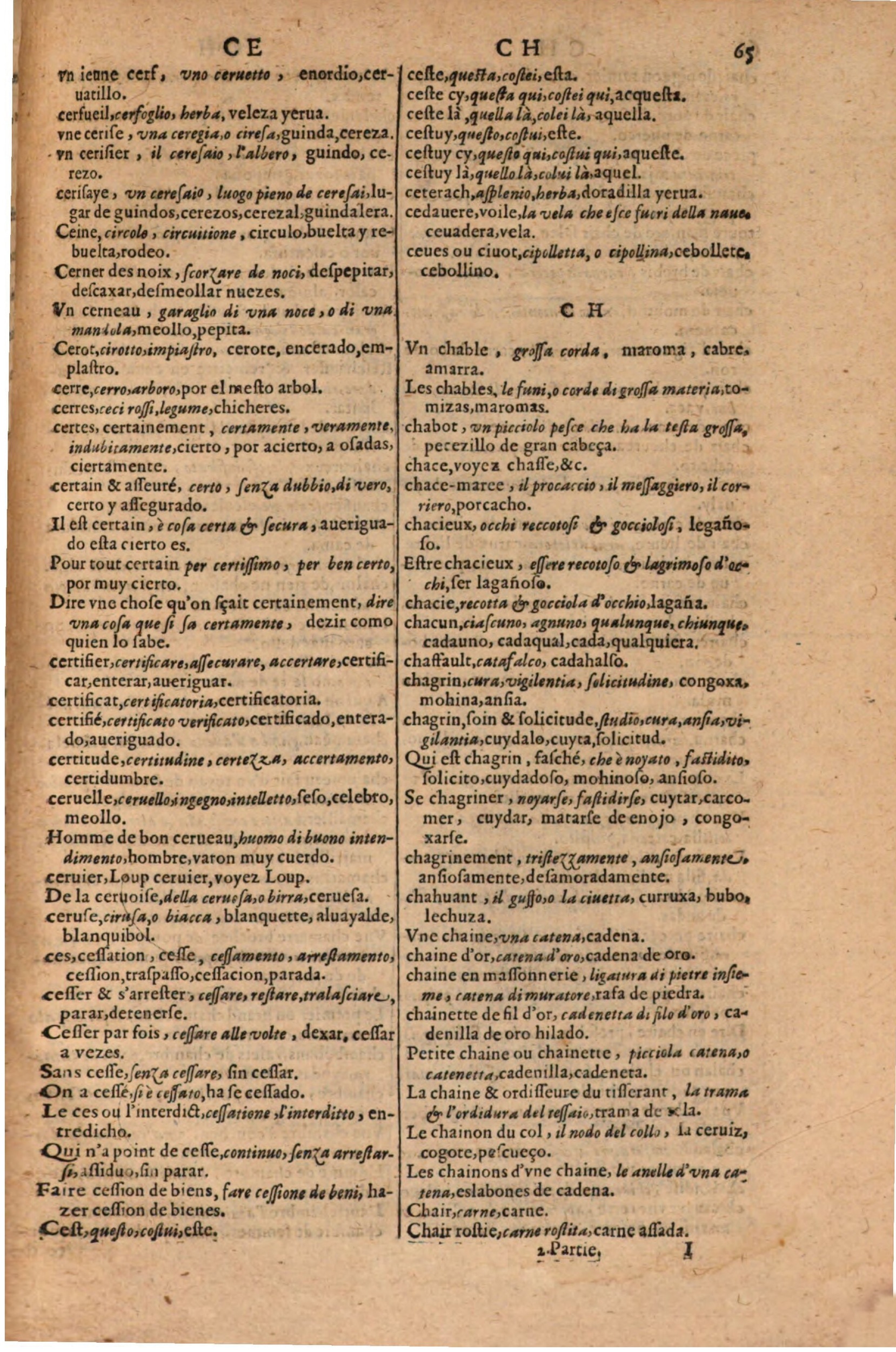 1616 - Pierre de la Rovière - Trésor des trois langues (Seconde partie) - BSB Munich