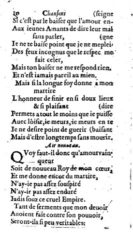 1623 - Jacques Cailloüé - Trésor ou recueil des chansons amoureuses - British Library