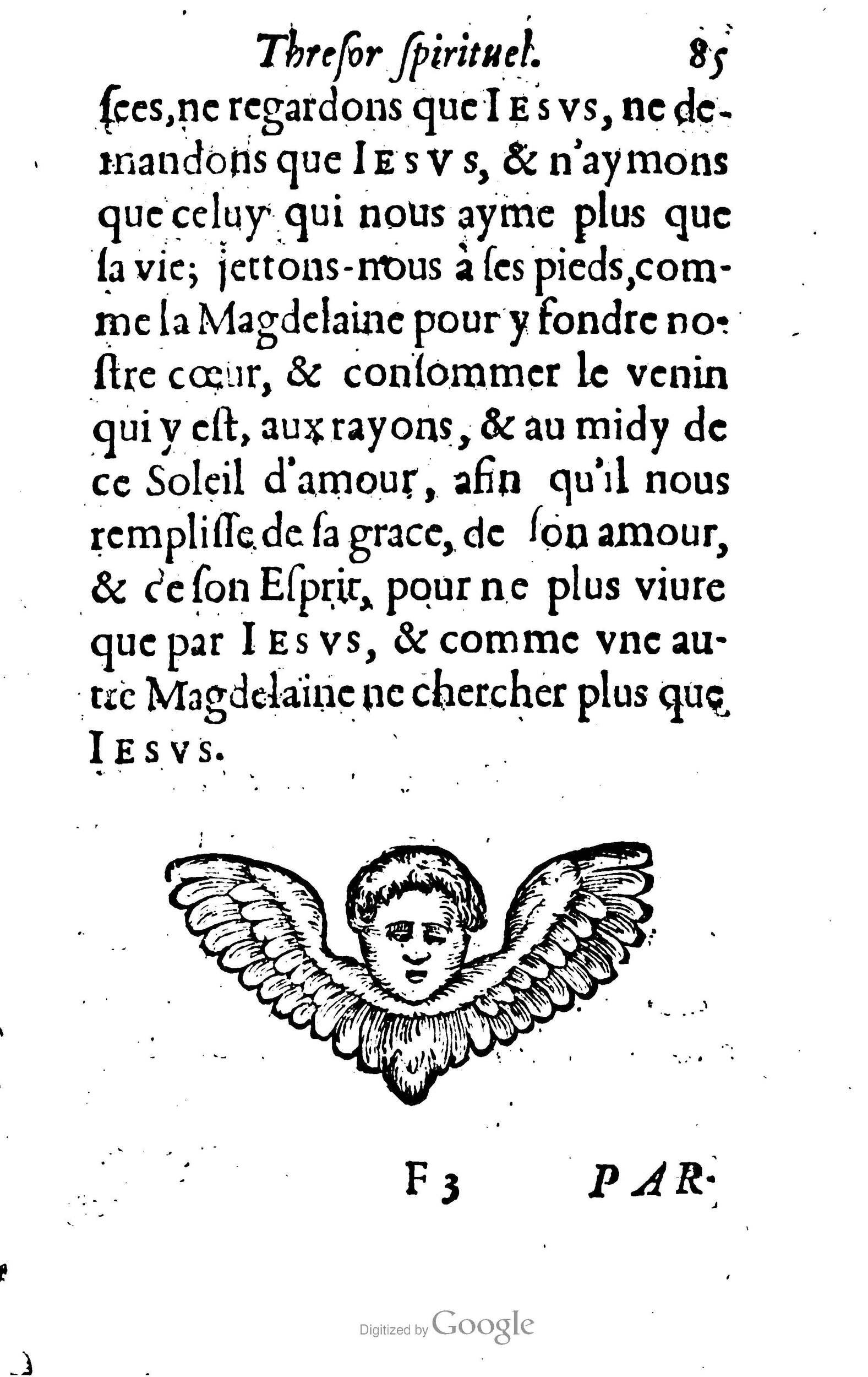 1633 - François Waudré - Trésor spirituel contenant les excellences du christianisme - BM Lyon