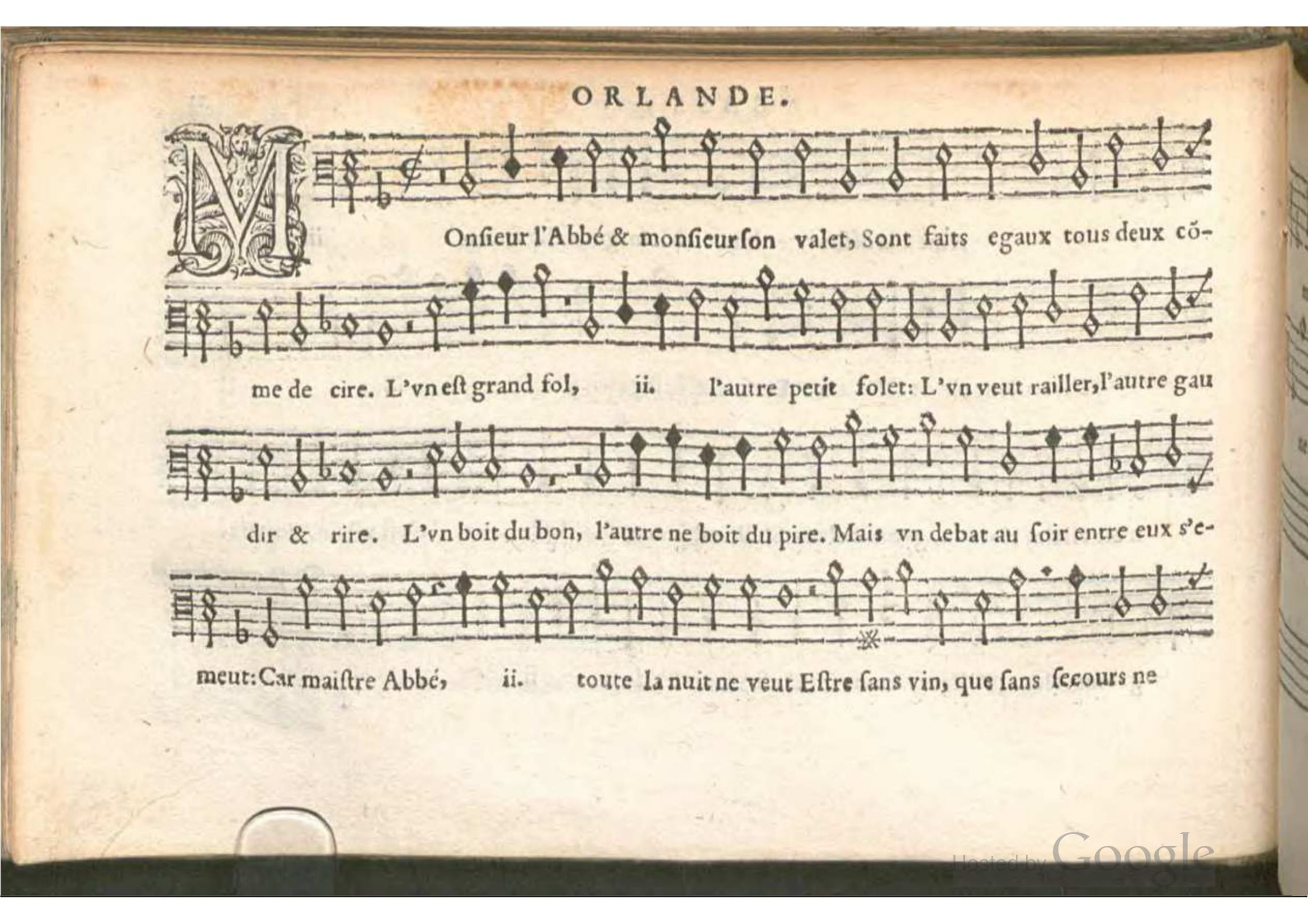 1576 - [Pierre de Saint-André] - Trésor de musique d’Orlande de Lassus Bassus - BSB Munich
