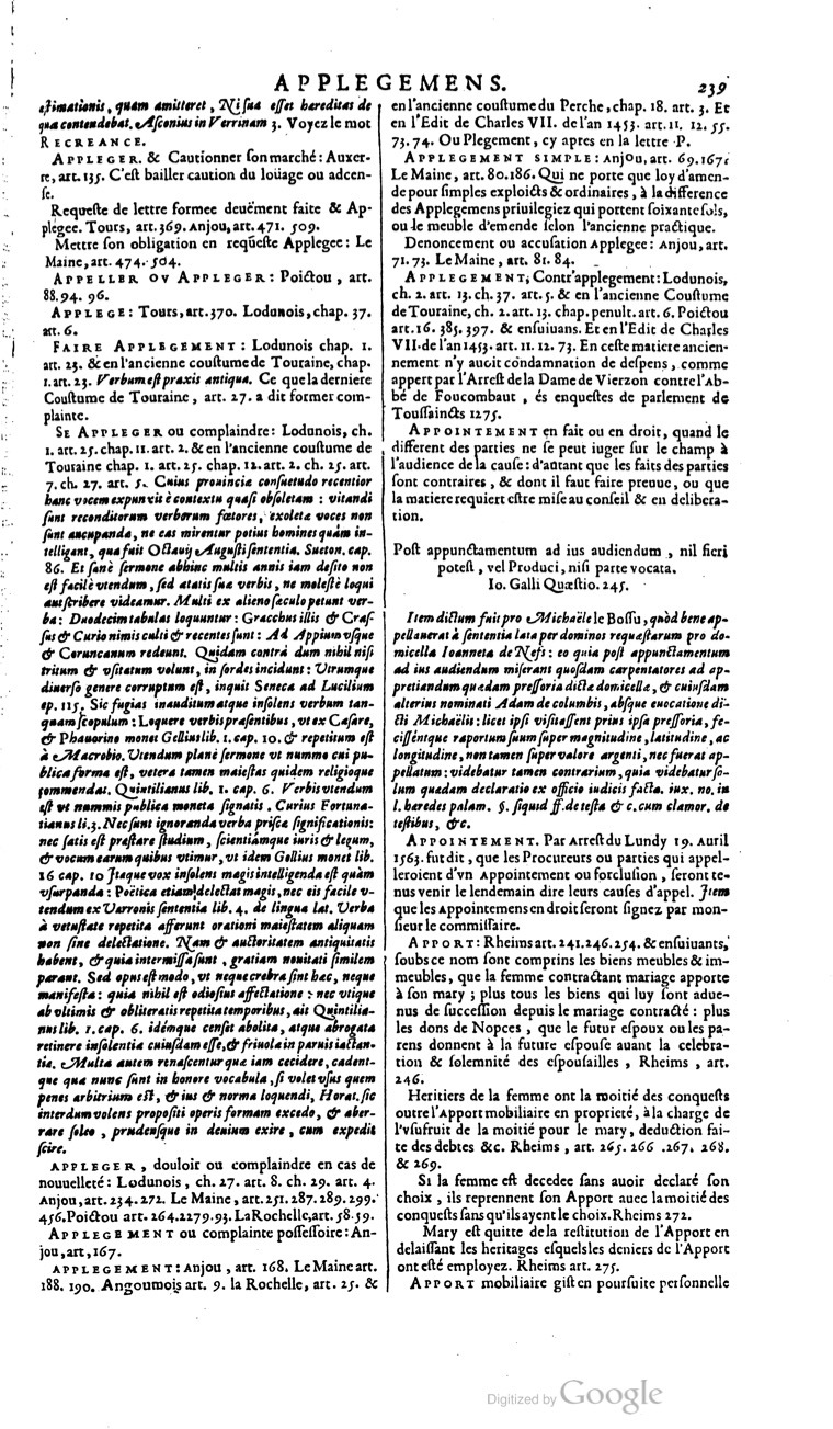 1629 - Veuve Nicolas Buon - Trésor du droit français (21754 T. 1) - BM Lyon