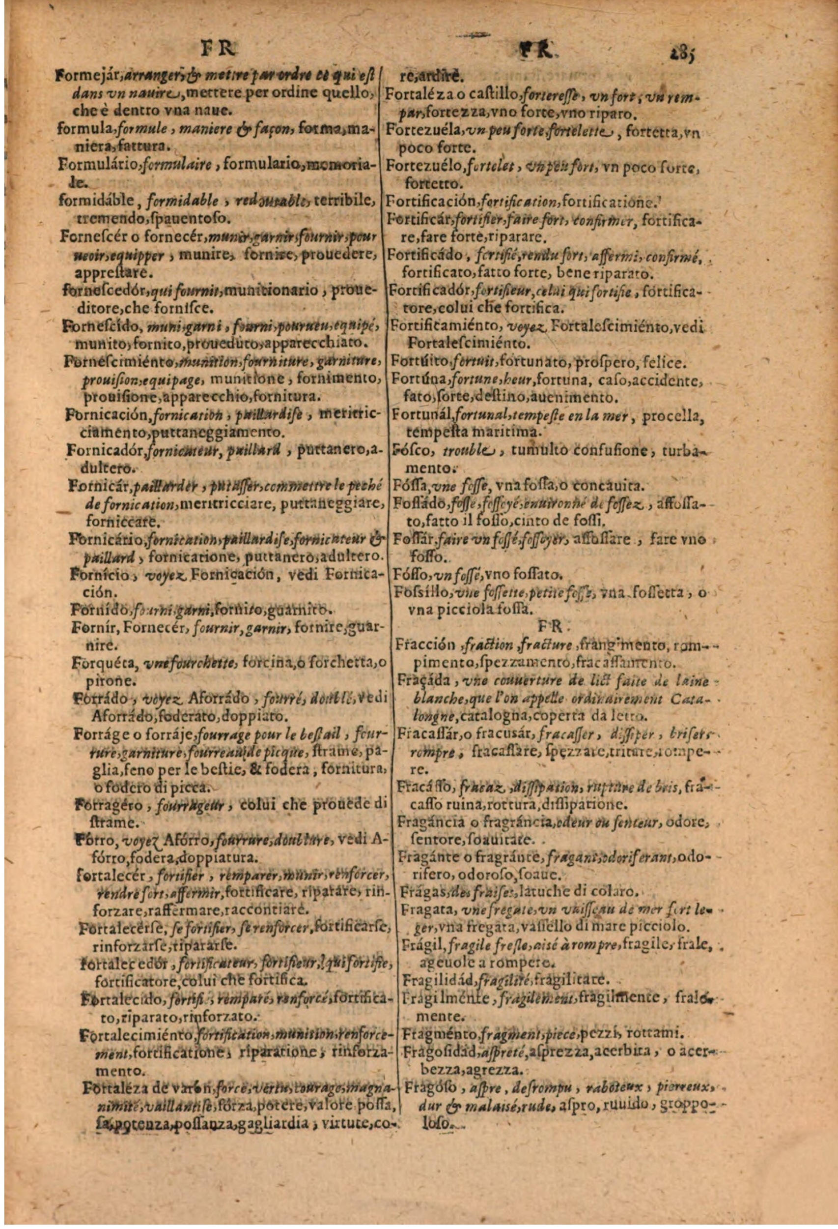 1606 - Samuel Crespin - Thresor des trois langues, francoise, italiene et espagnolle - BSB Munich