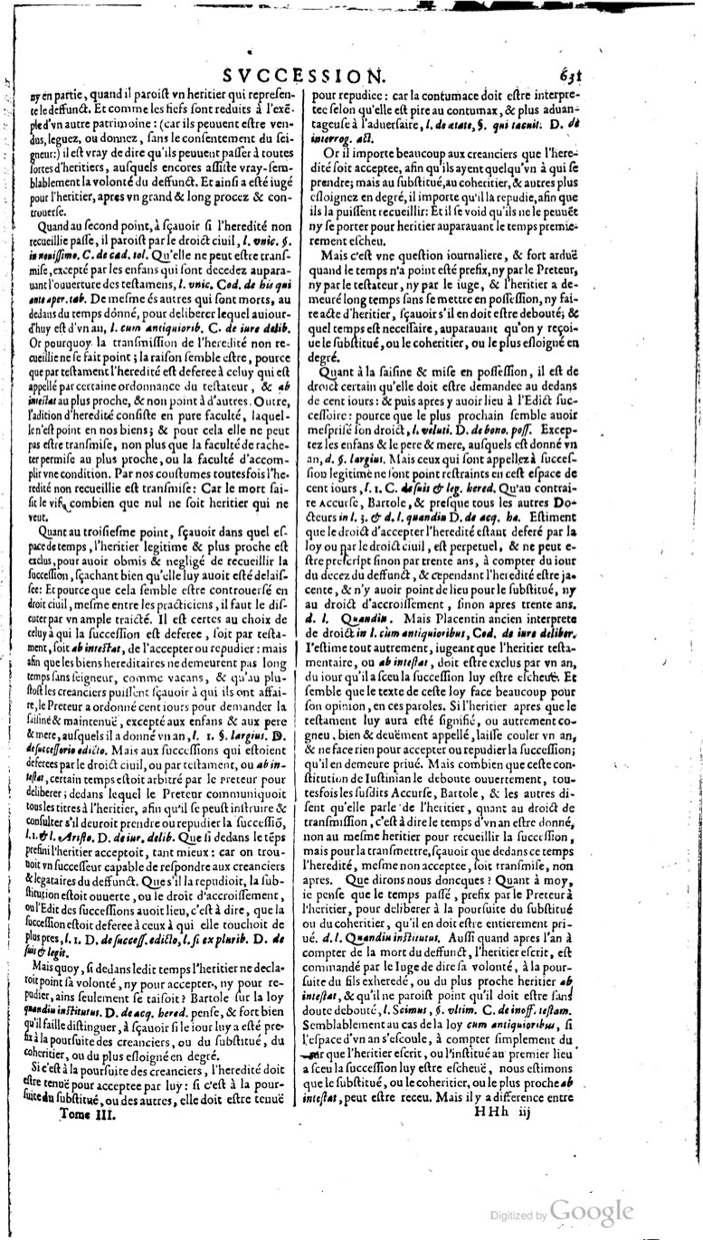 1629 - Veuve Nicolas Buon - Trésor du droit français (21754 T. 3) - BM Lyon