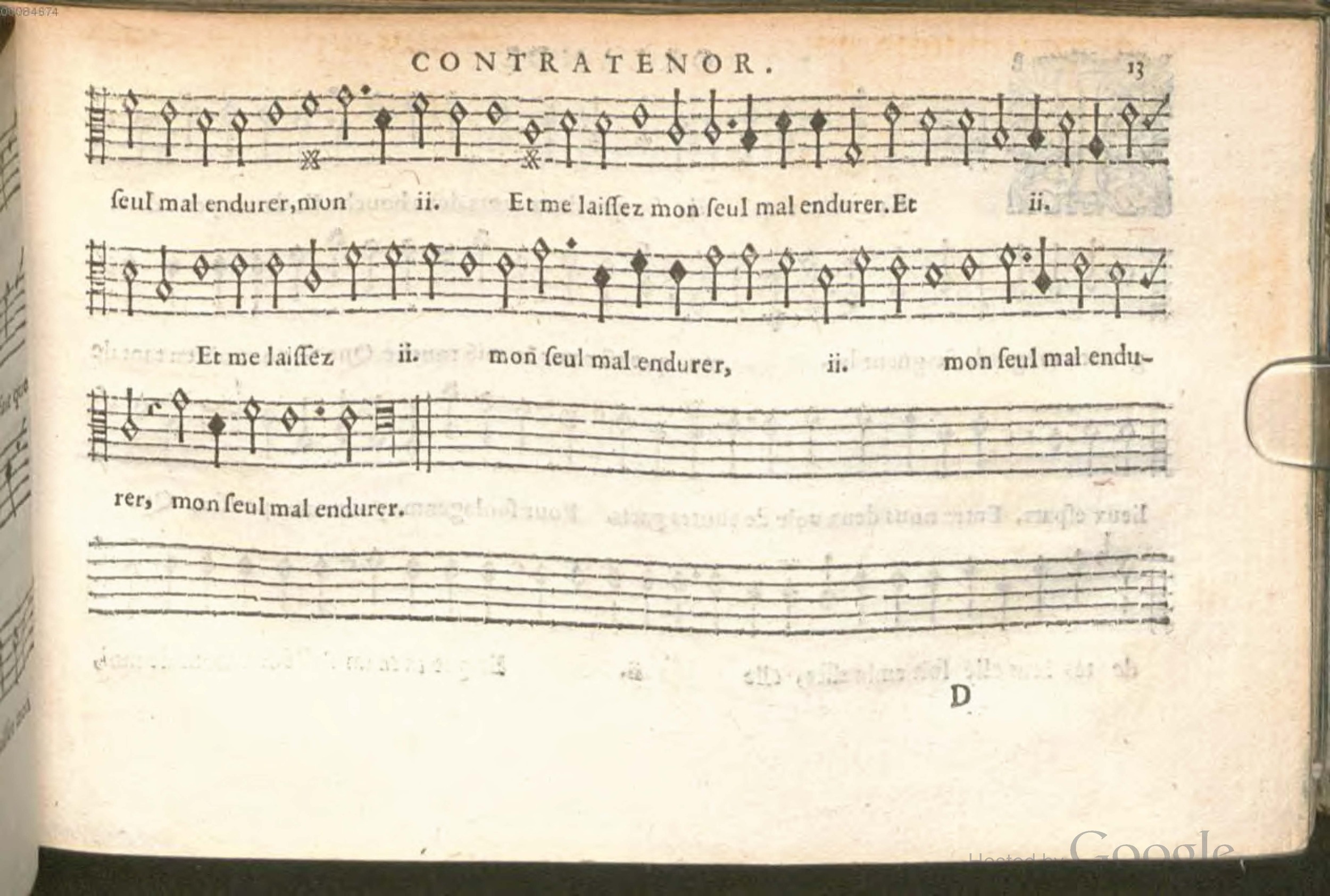 1576 - [Pierre de Saint-André] - Trésor de musique d’Orlande de Lassus Contratenor - BSB Munich