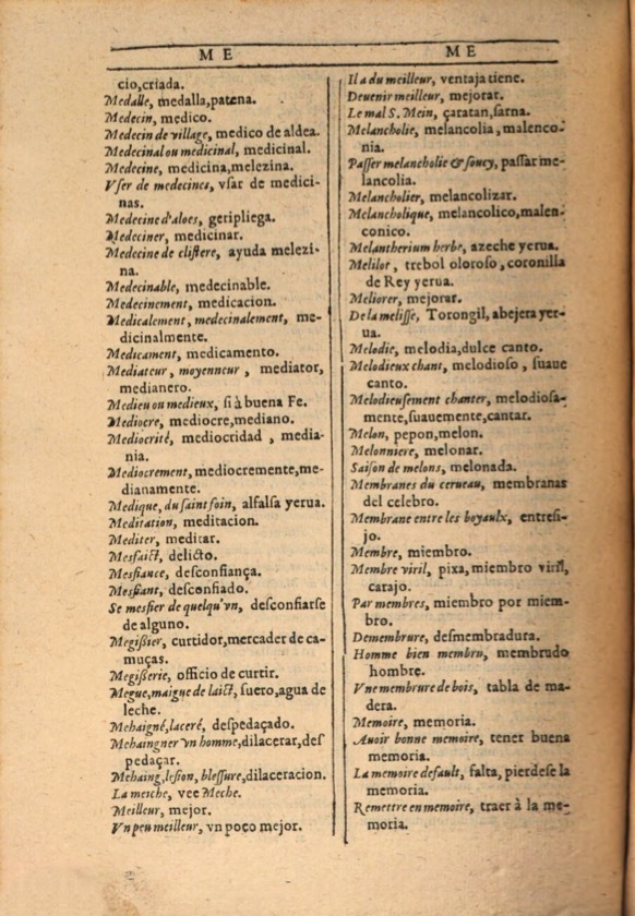 1607 - Marc Orry - Trésor des deux langues espagnole et française (Première et Seconde parties) - ÖNB Wien 1607 - Marc Orry - Trésor des deux langues espagnole et française (Première et Seconde parties) - ÖNB Wien