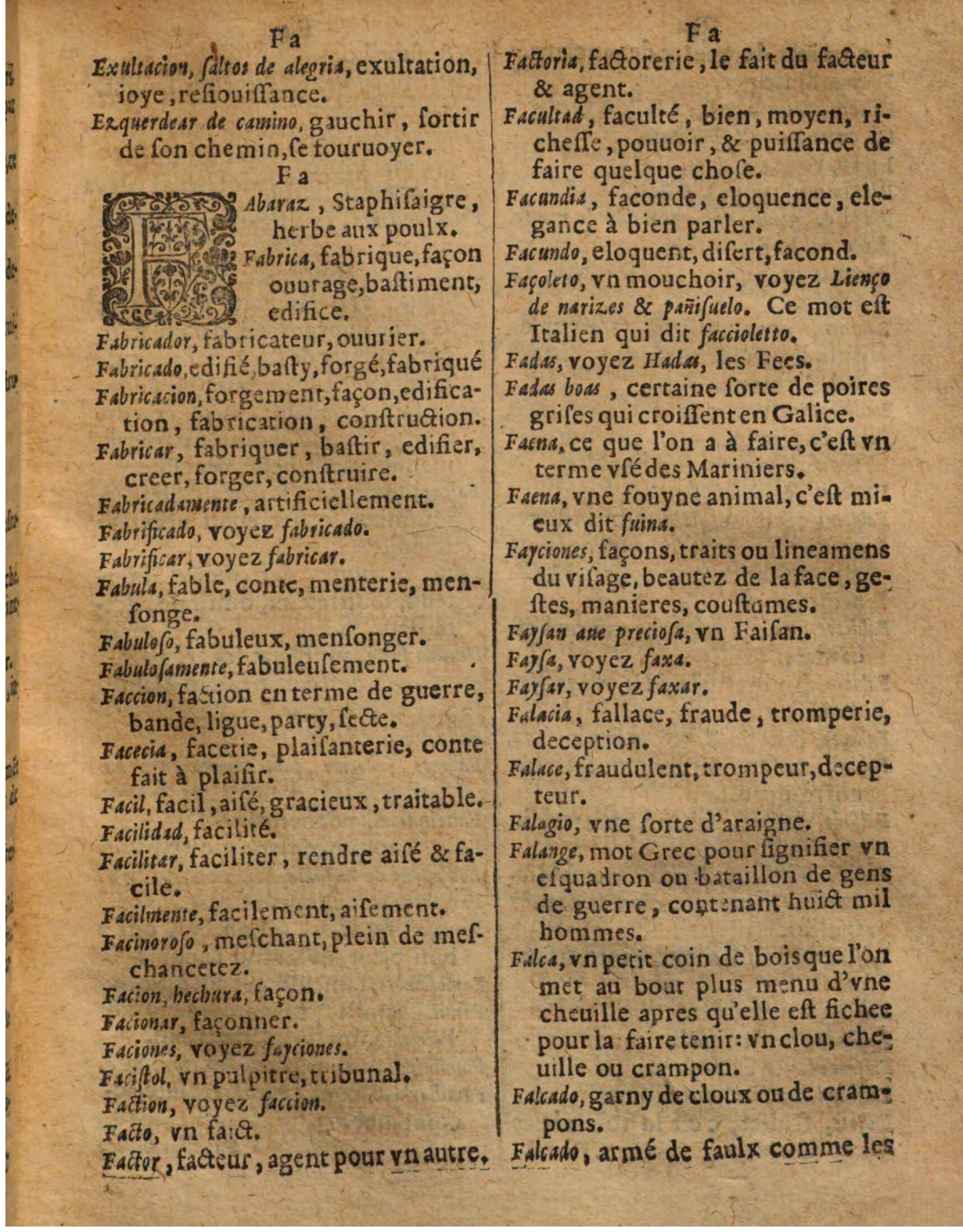 1625 - Hubert Antoine - Trésor des deux langues espagnole et française - Augsbourg