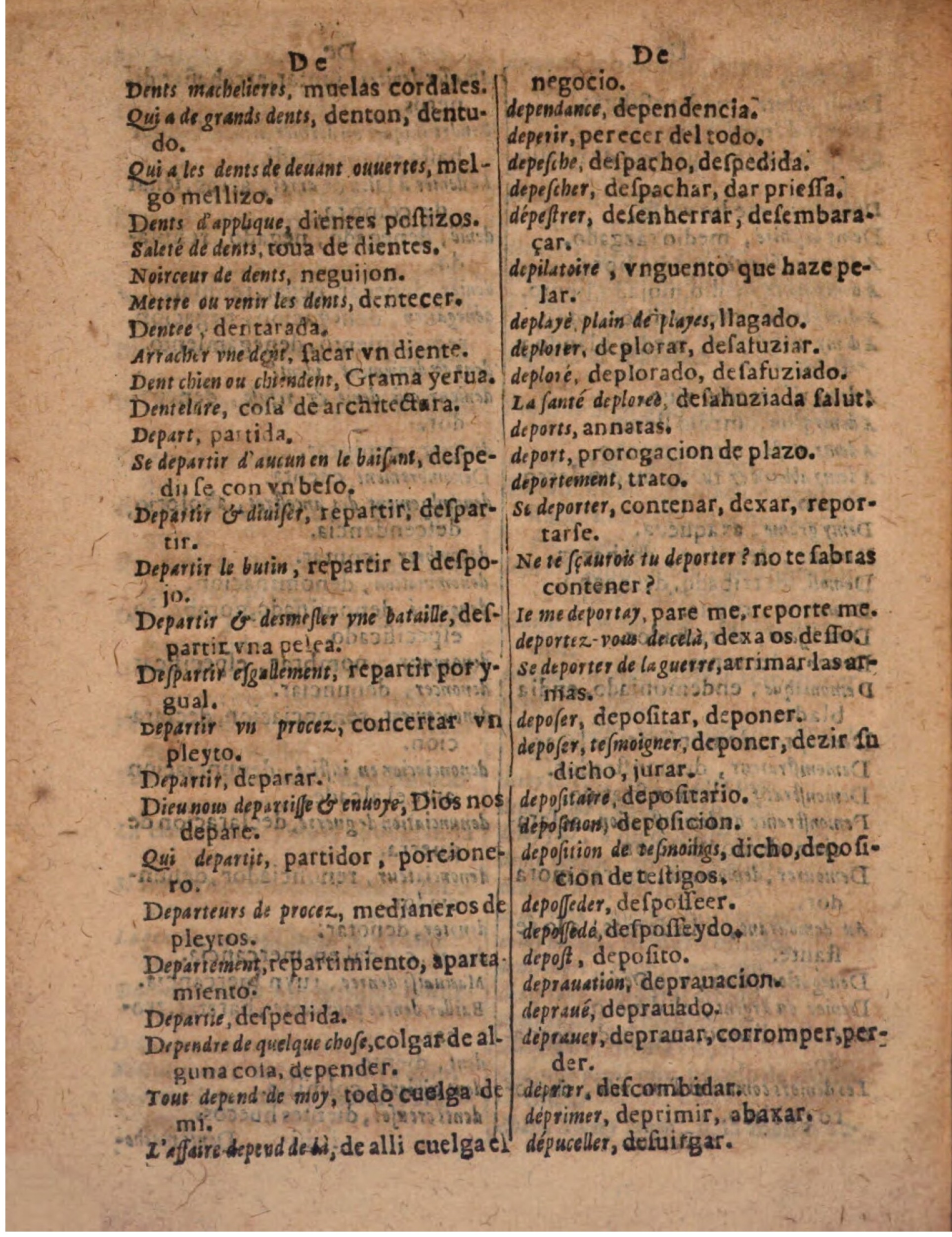 1624 - Hubert Antoine - Trésor des deux langues espagnole et française (Seconde partie) - BSB Munich
