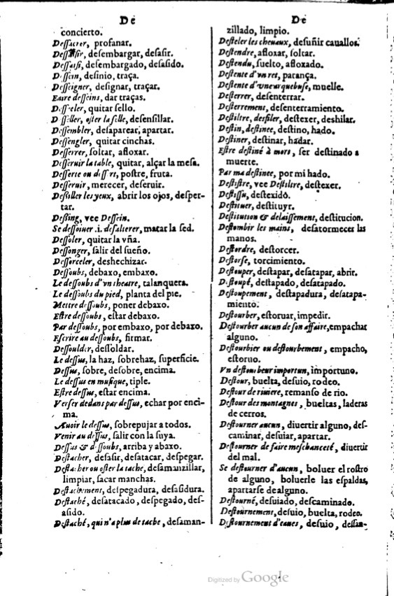 1621 - Adrian Tiffaine - Trésor des deux langues espagnole et française - BM Lyon