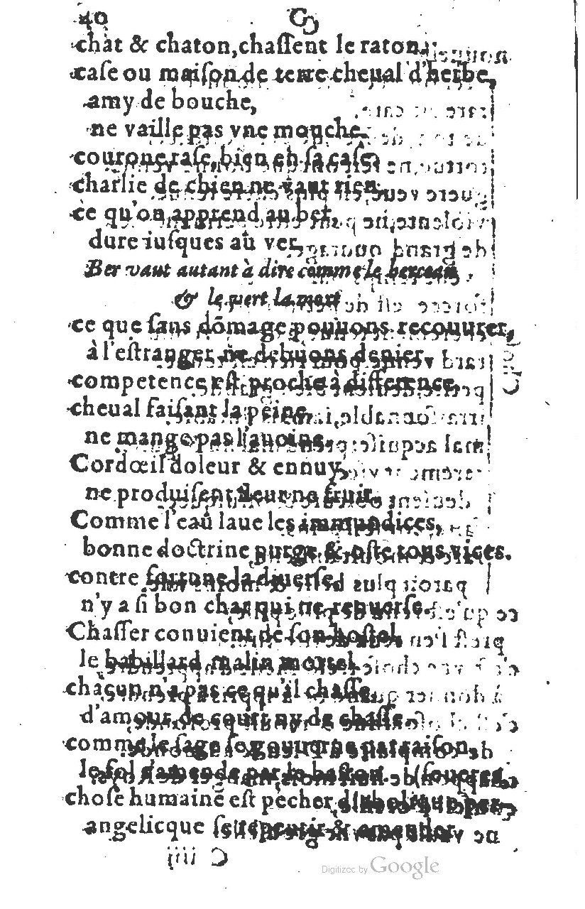 1581 - Nicolas Bonfons  - Trésor des sentences dorées - Princeton