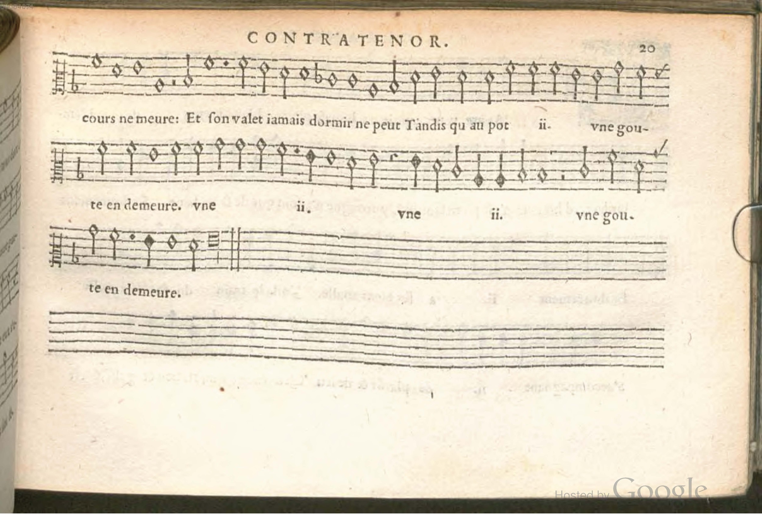 1576 - [Pierre de Saint-André] - Trésor de musique d’Orlande de Lassus Contratenor - BSB Munich