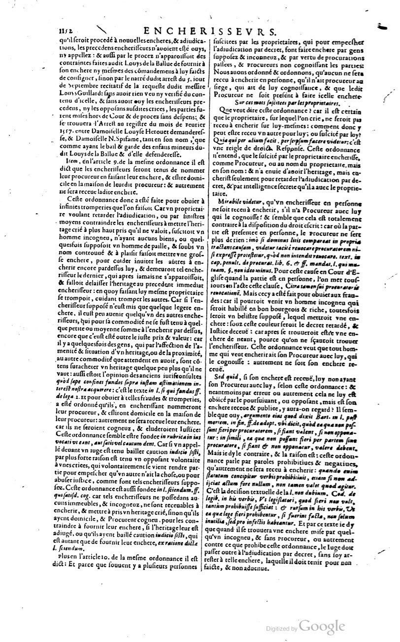 1629 - Veuve Nicolas Buon - Trésor du droit français (21754 T. 1) - BM Lyon