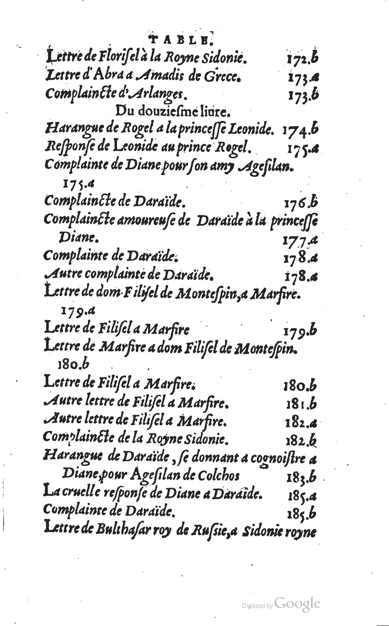 1560 - Vincent Sertenas et Gilles Robinot - Trésor des Amadis - British Library