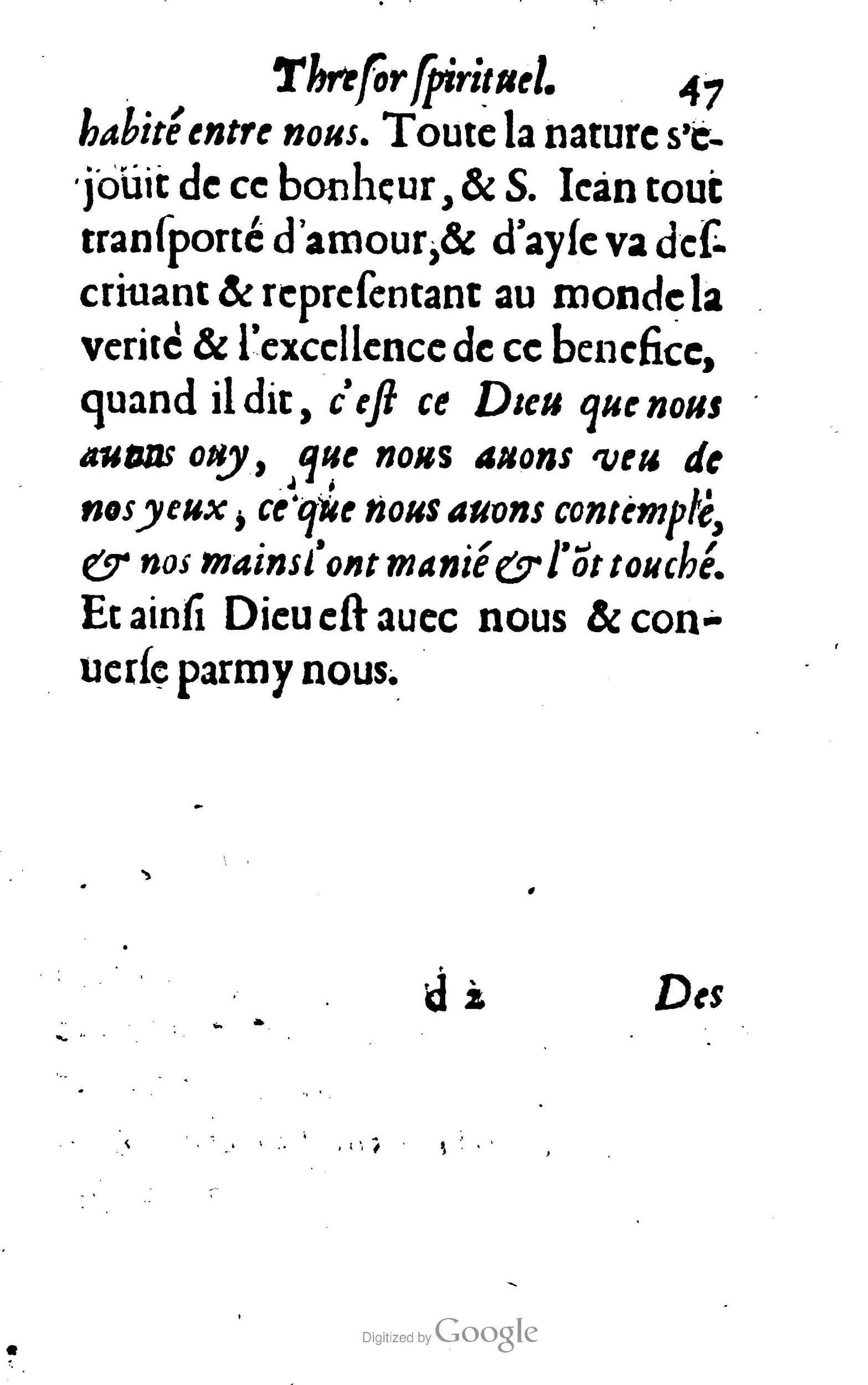 1633 - François Waudré - Trésor spirituel contenant les excellences du christianisme - BM Lyon