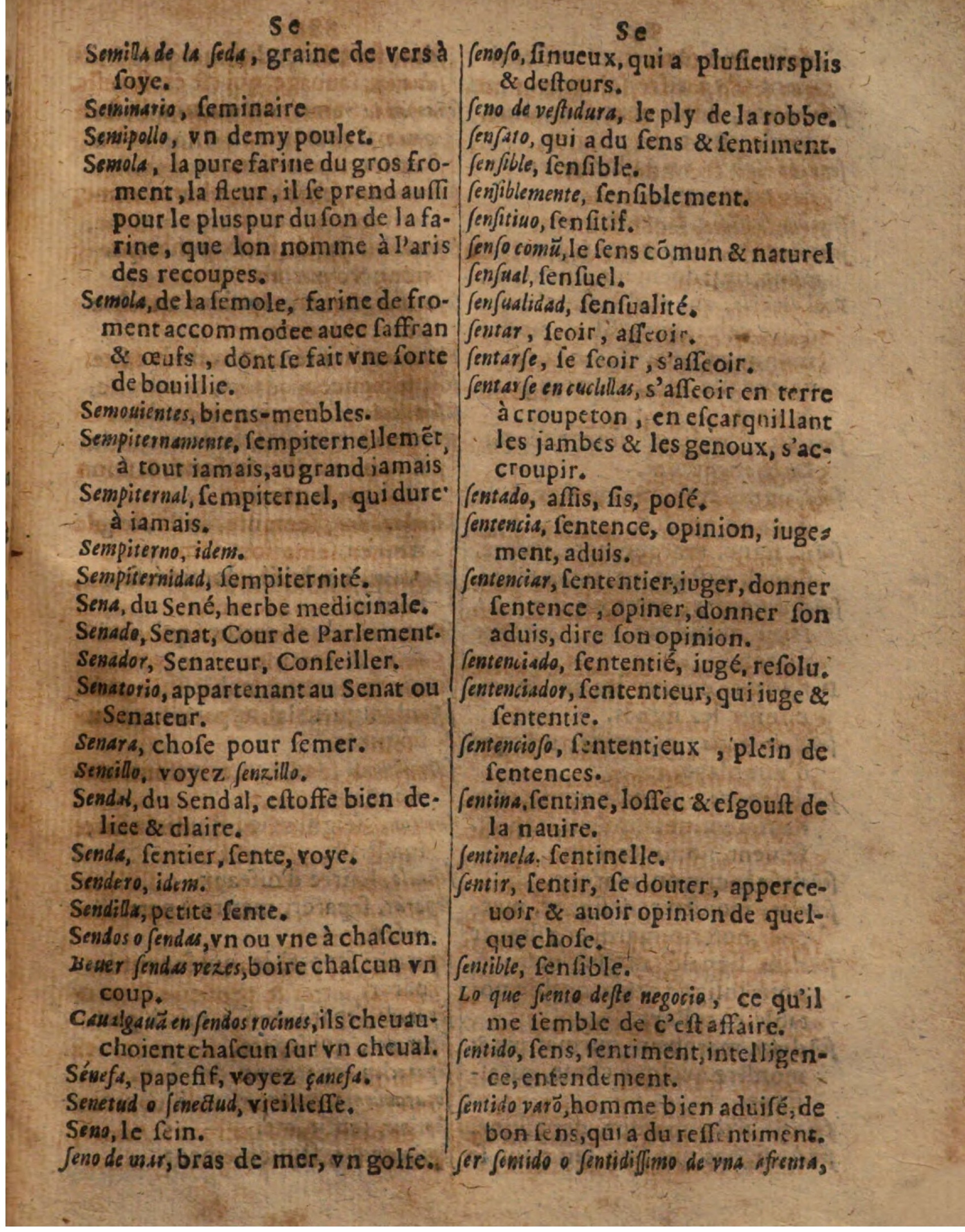 1625 - Hubert Antoine - Trésor des deux langues espagnole et française - Augsbourg
