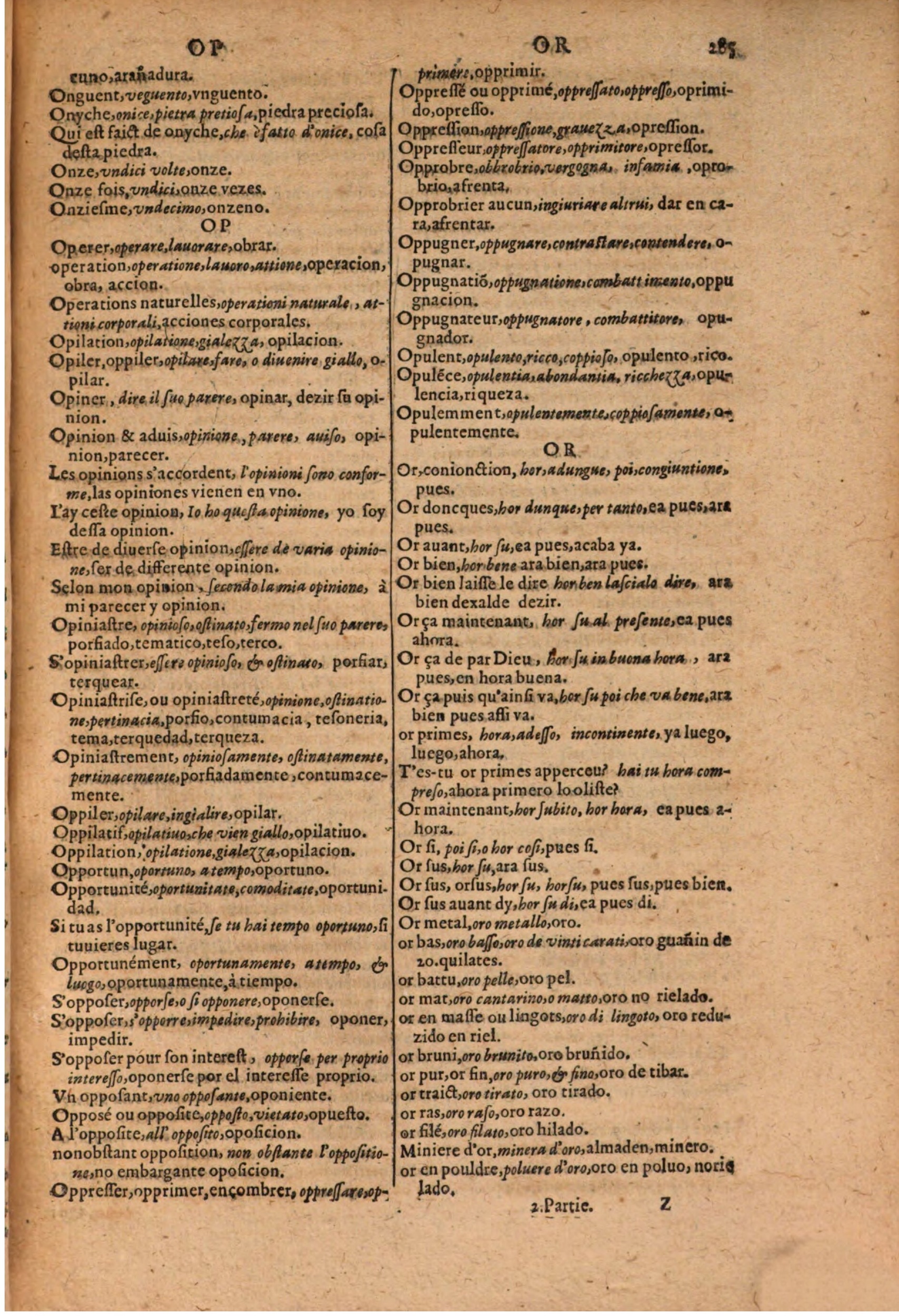 1616 - Pierre de la Rovière - Trésor des trois langues (Seconde partie) - BSB Munich