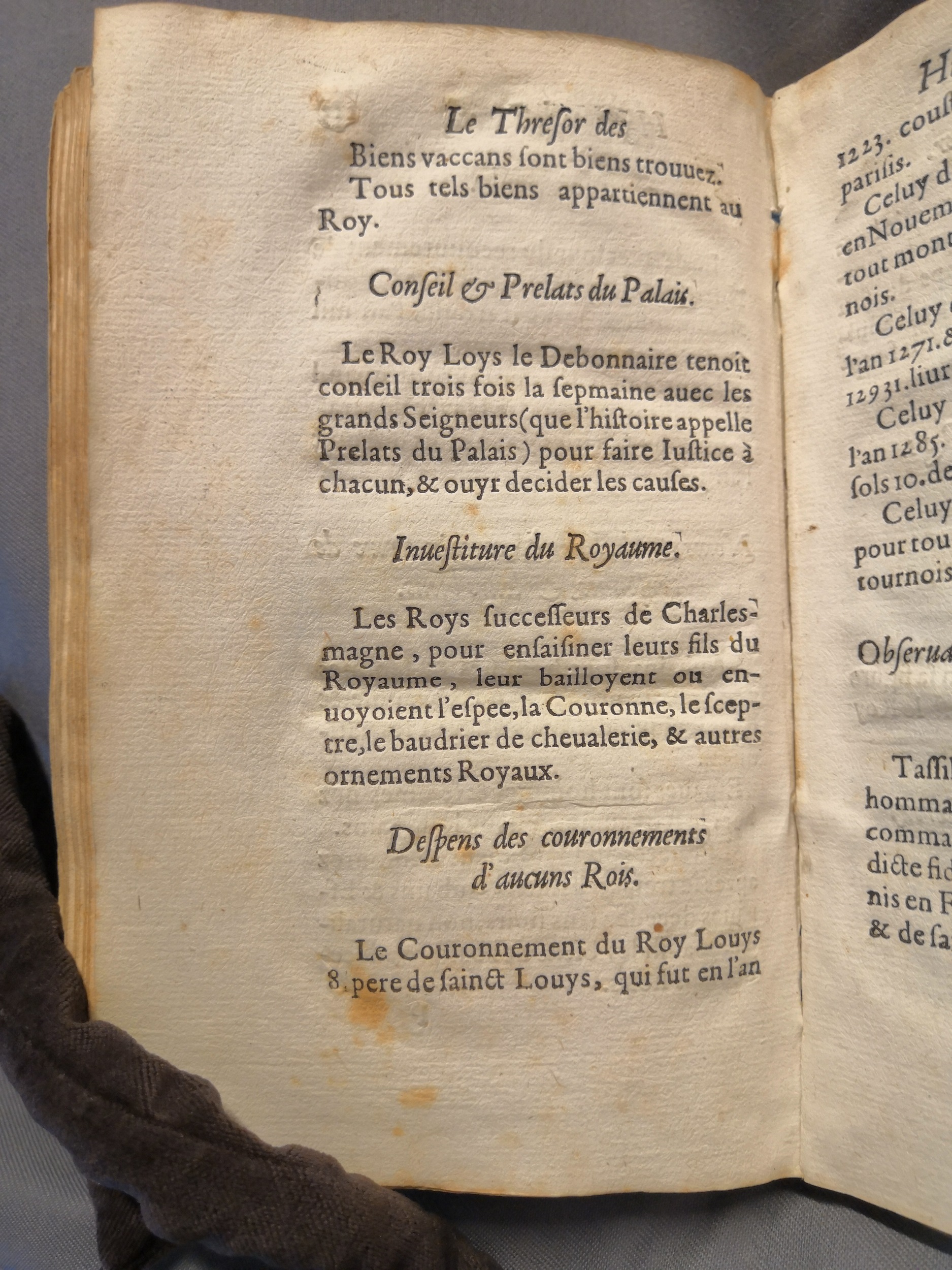 1614 - Jean Corrozet - Trésor des histoires de France - Amsterdam
