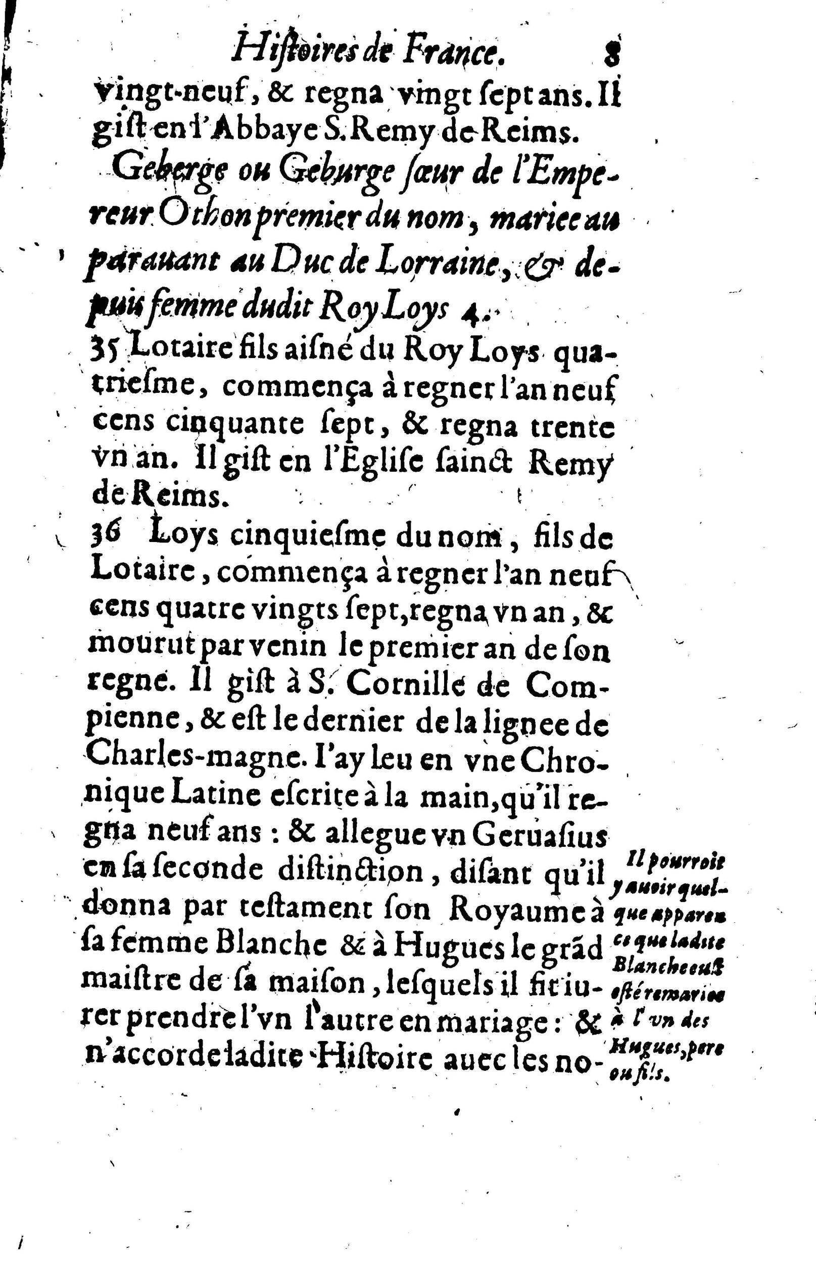 1617 - Jean Corrozet - Trésor des histoires de France - BM Lyon