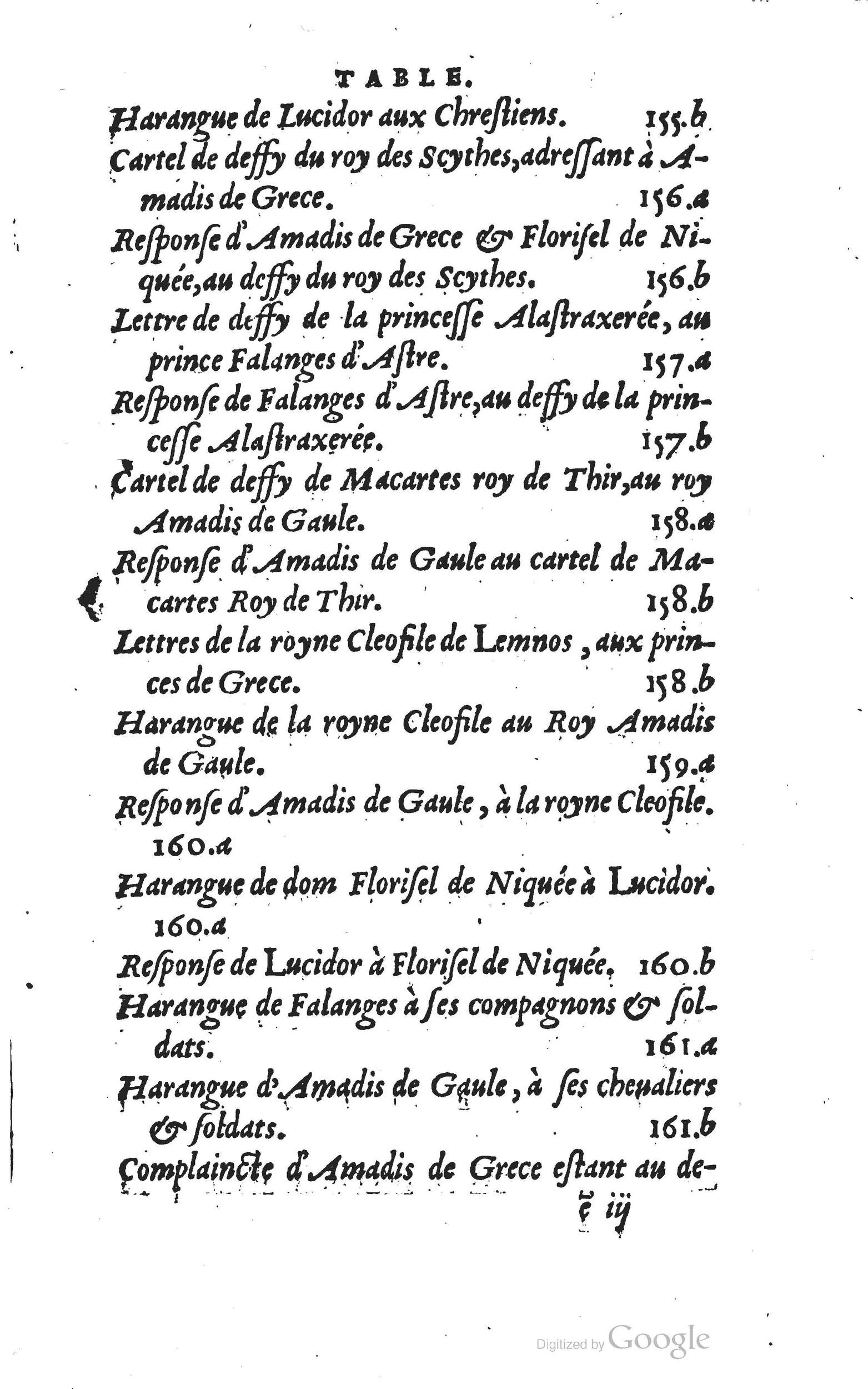 1560 - Vincent Sertenas et Gilles Robinot - Trésor des Amadis - British Library