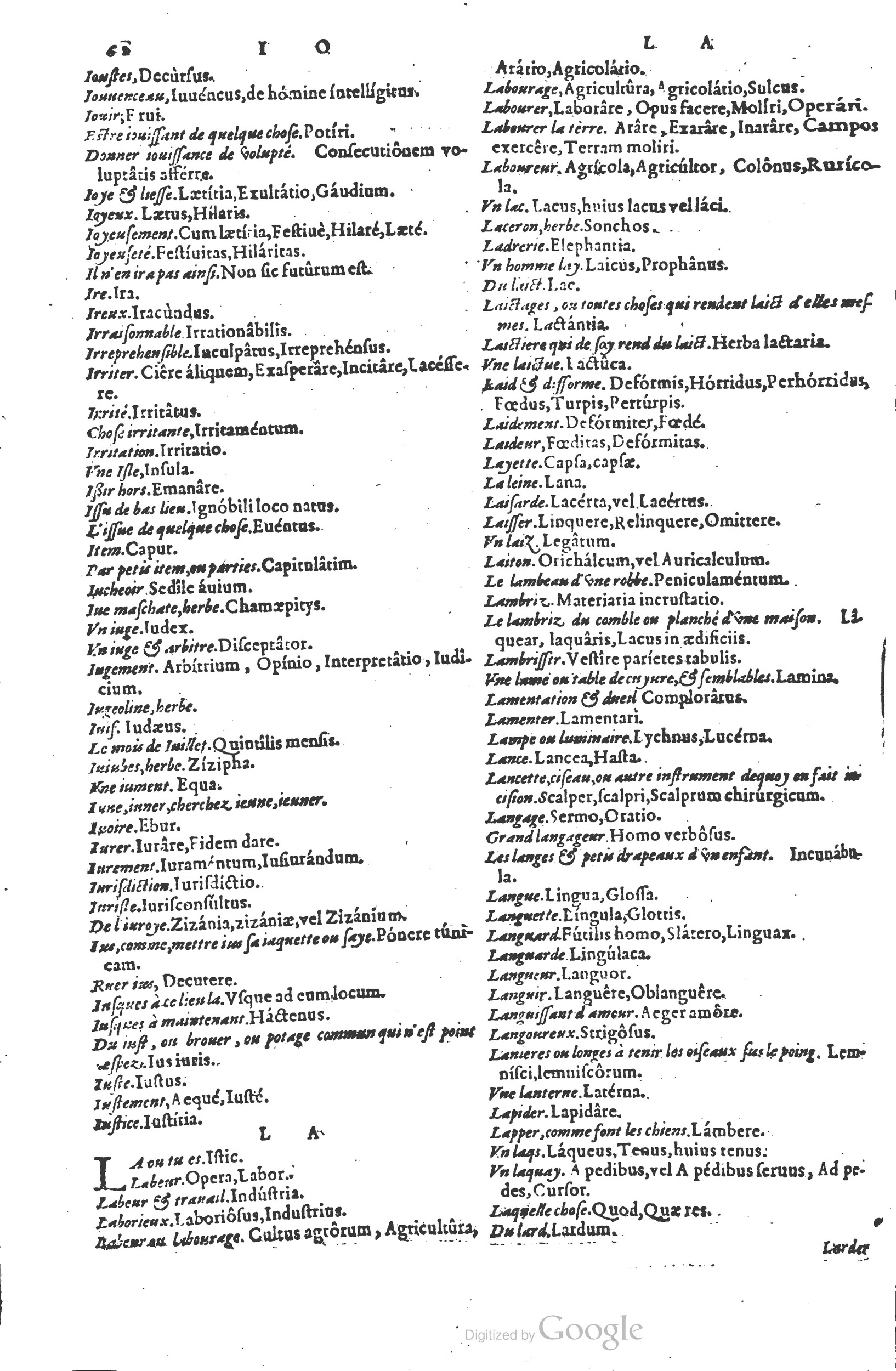 1578 - Louis Cloquemin - Trésor des mots et traits français - BSB Munich