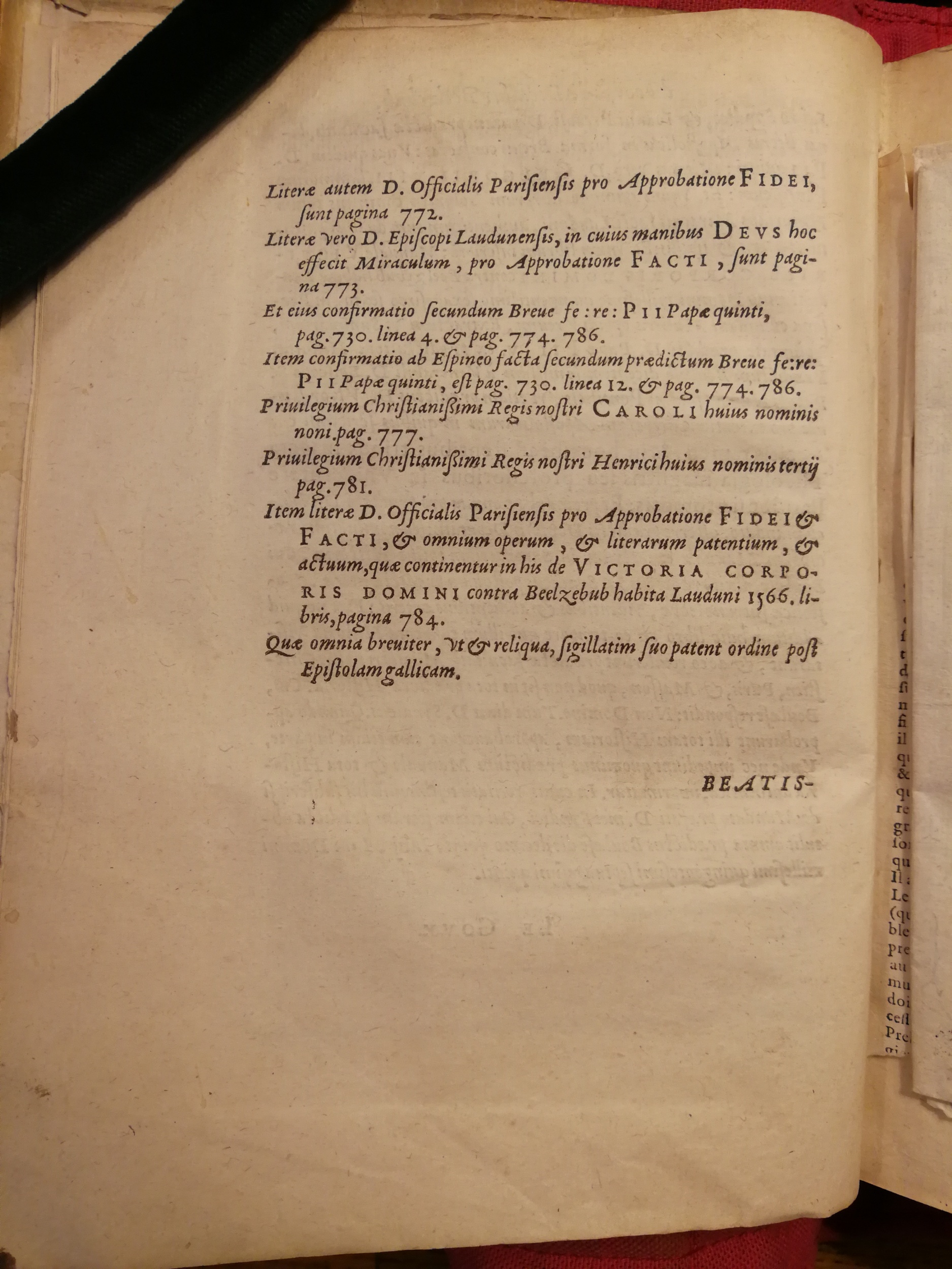 1578 - Nicolas Chesneau - Trésor et entière histoire de la triomphante victoire du corps de Dieu sur l’esprit malin - Bibliothèque Sainte-Geneviève 1578 - Nicolas Chesneau - Trésor et entière histoire de la triomphante victoire du corps de Dieu sur l’esprit malin - Bibliothèque Sainte-Geneviève
