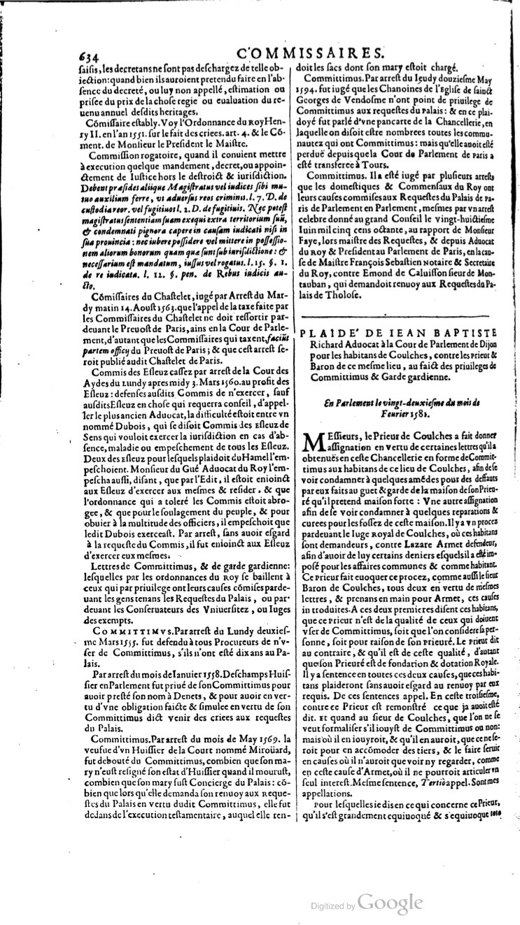 1629 - Veuve Nicolas Buon - Trésor du droit français (21754 T. 1) - BM Lyon 1629 - Veuve Nicolas Buon - Trésor du droit français (21754 T. 1) - BM Lyon