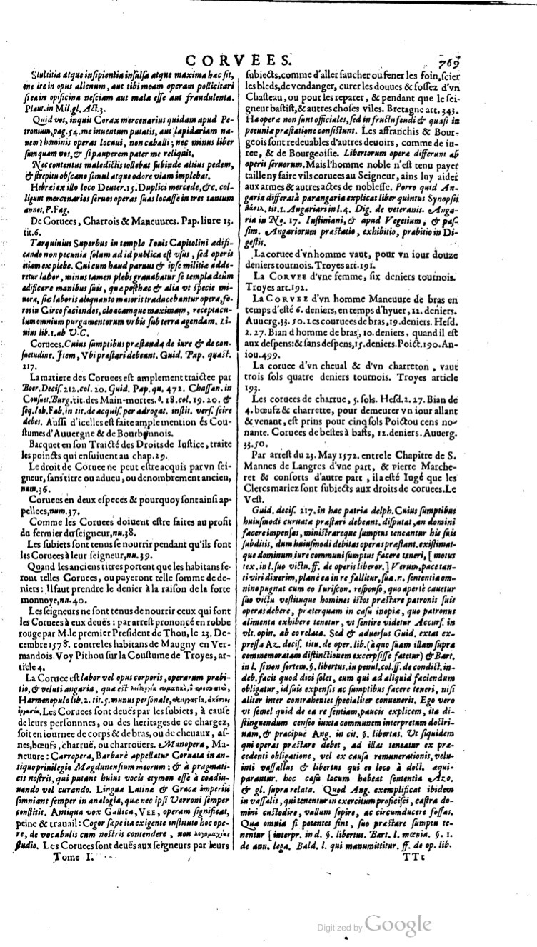 1629 - Veuve Nicolas Buon - Trésor du droit français (21754 T. 1) - BM Lyon