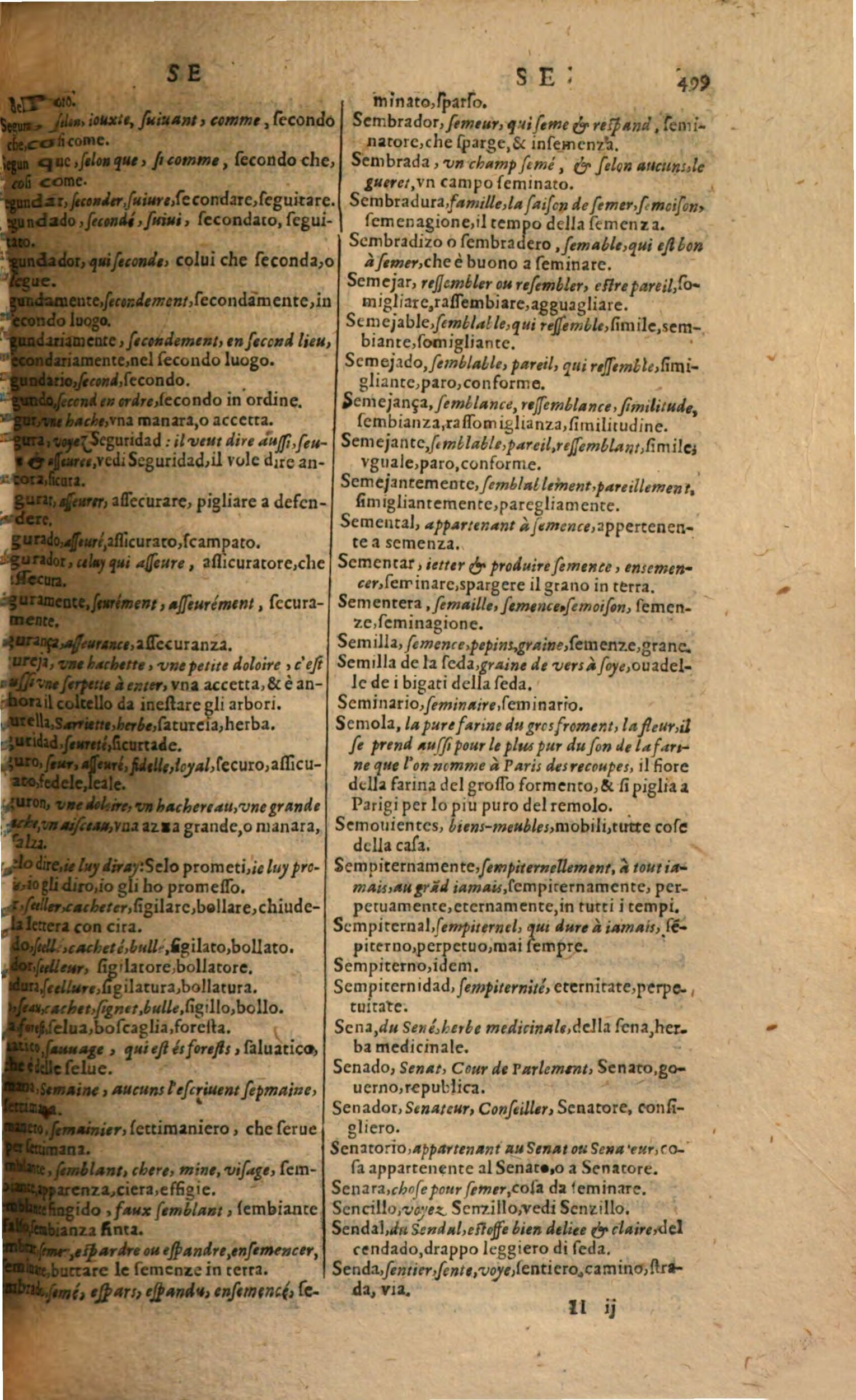 1617 - Samuel Crespin - Trésor des trois langues espagnole, française et italienne (Première partie) - Regensburg
