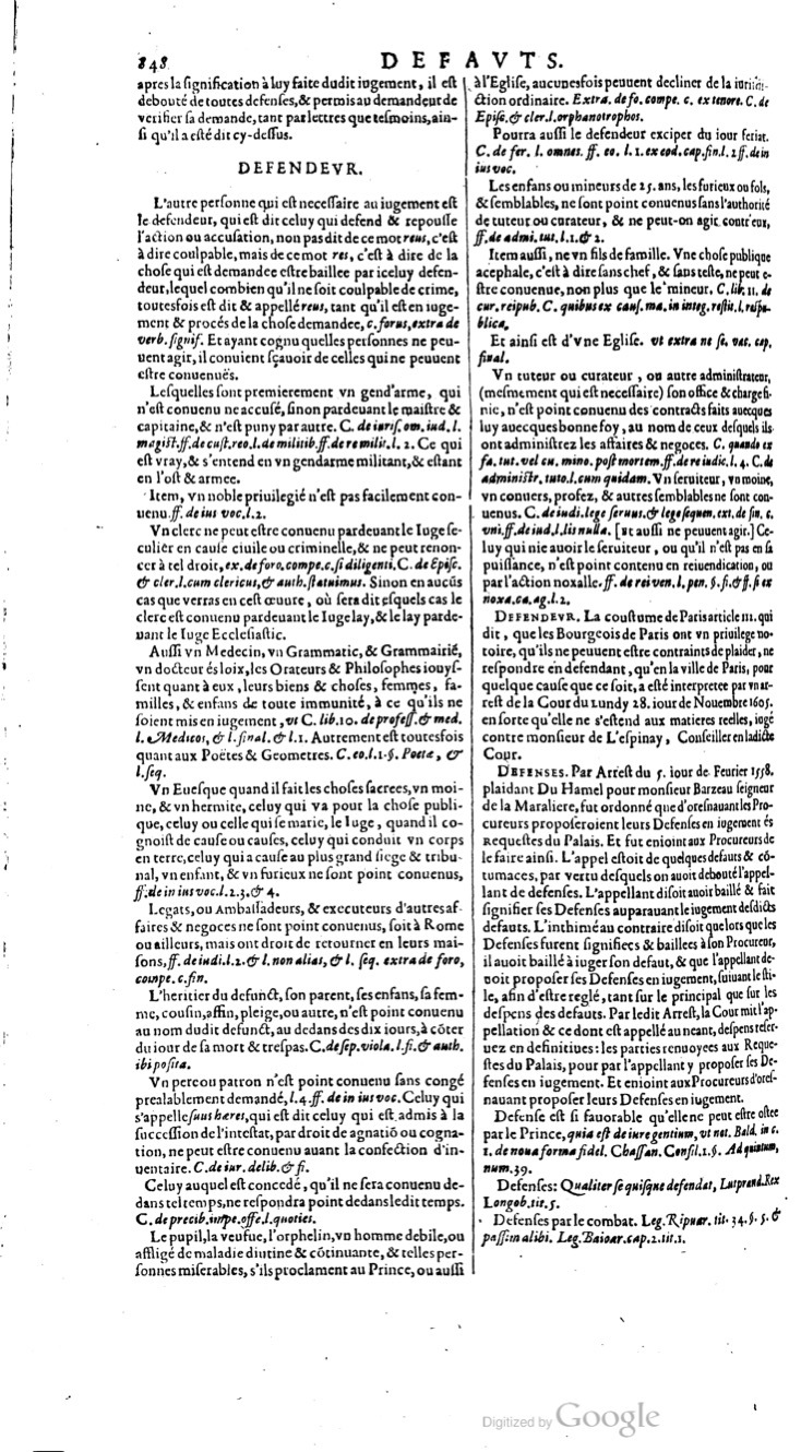 1629 - Veuve Nicolas Buon - Trésor du droit français (29620 T. 1) - BM Lyon