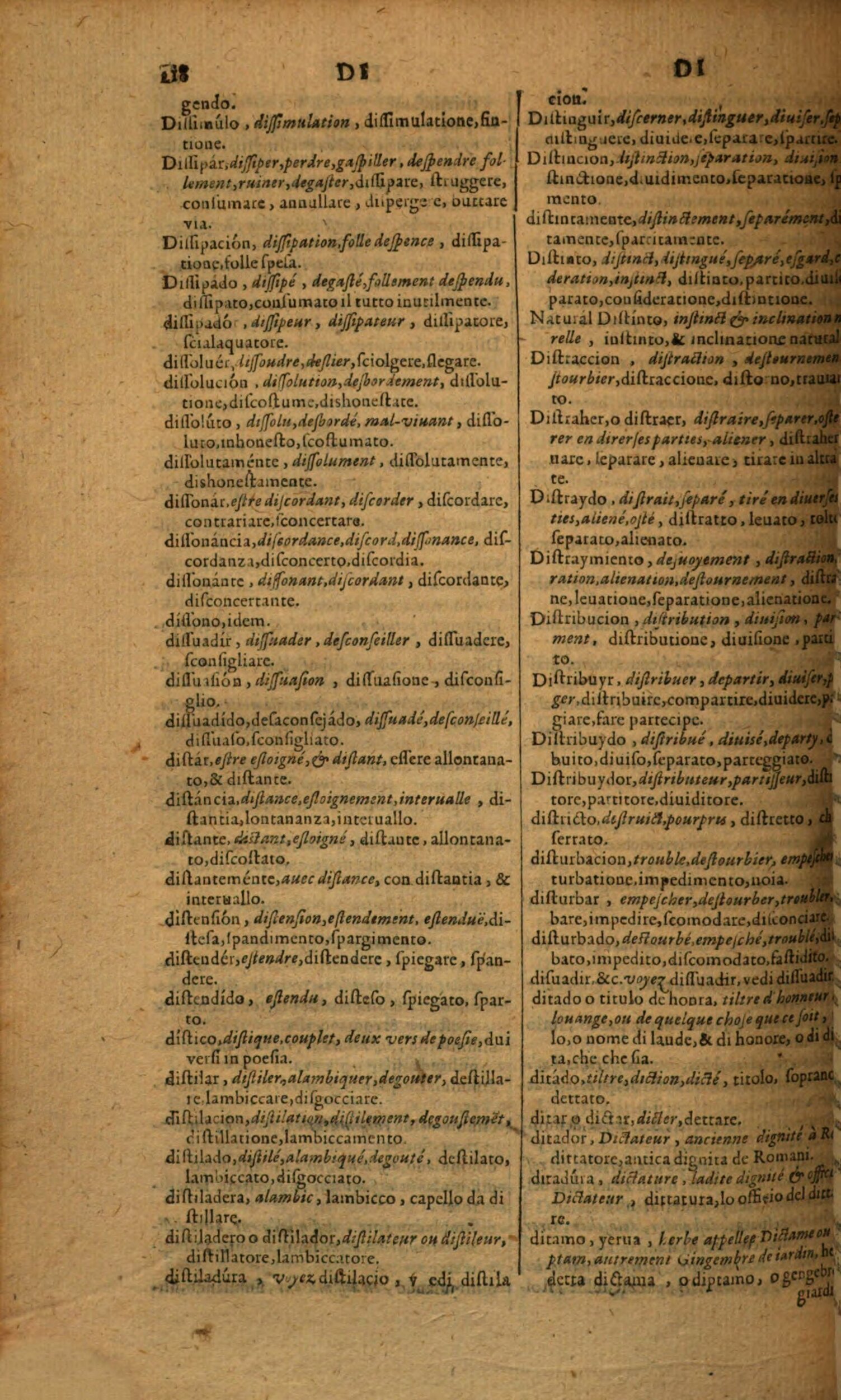 1617 - Samuel Crespin - Trésor des trois langues espagnole, française et italienne (Première partie) - Regensburg