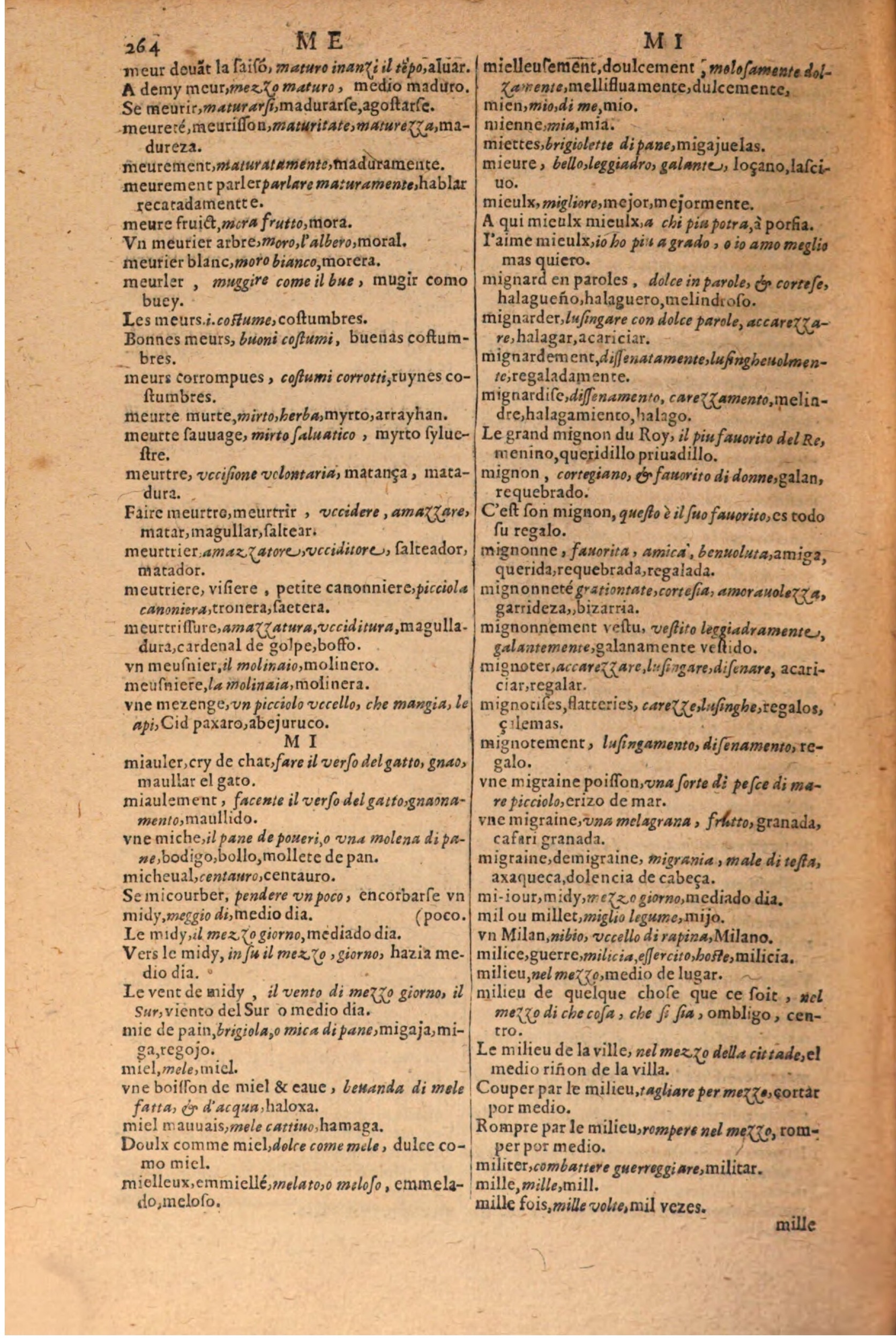 1616 - Pierre de la Rovière - Trésor des trois langues (Seconde partie) - BSB Munich