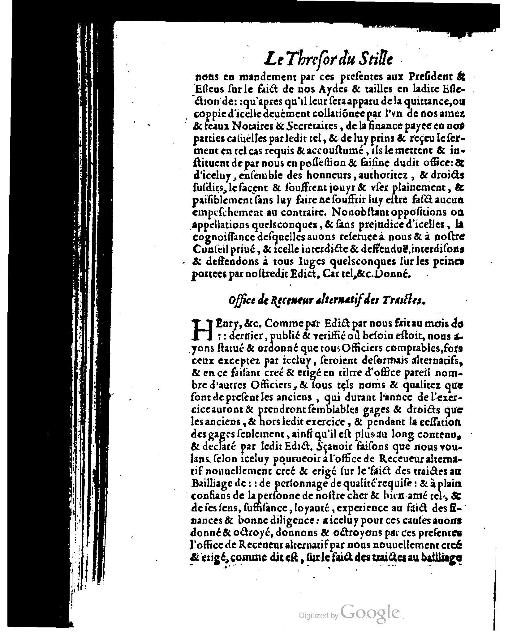 1614 - Jean Richer - Trésor du nouveau style et protocole de la chancellerie de France - BSB Munich