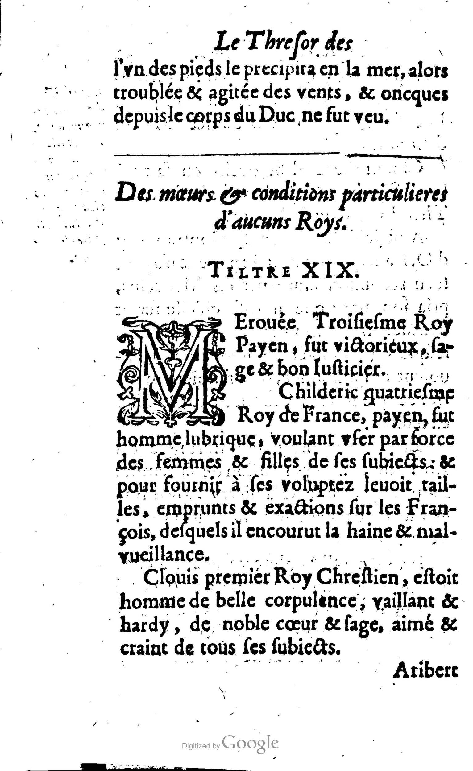 1638 - Jean Corrozet - Trésor des histoires de France - BM Lyon