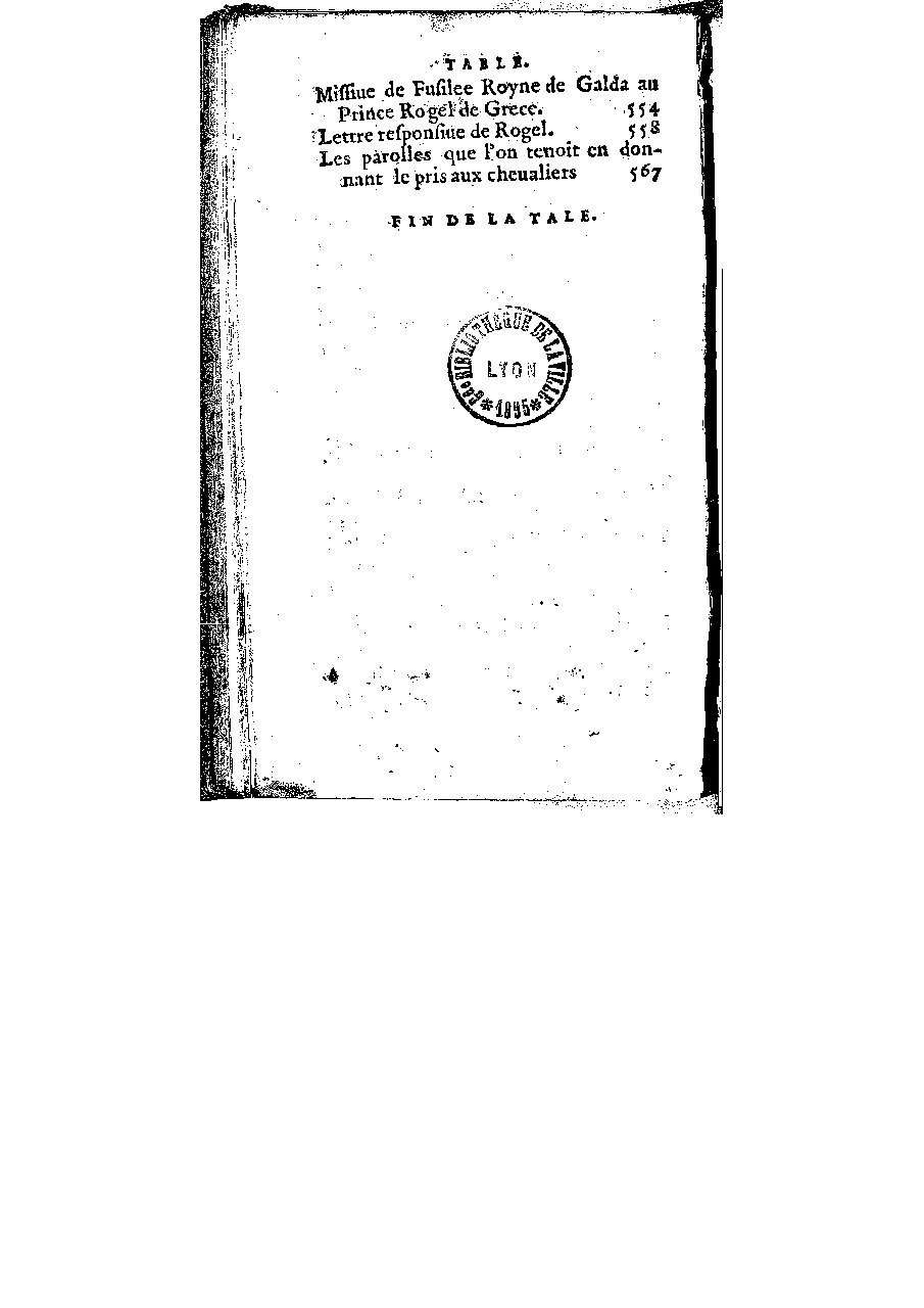 1572 - Veuve Gabriel Cotier - Trésor des Amadis - BM Lyon