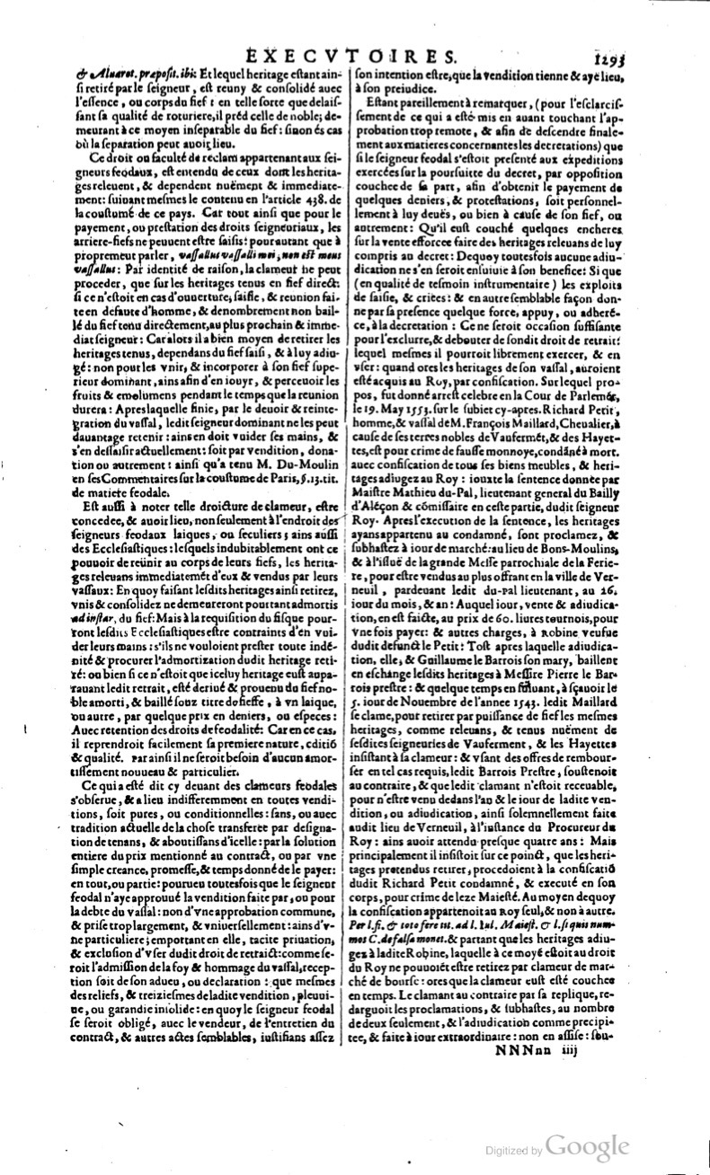 1629 - Veuve Nicolas Buon - Trésor du droit français (21754 T. 1) - BM Lyon