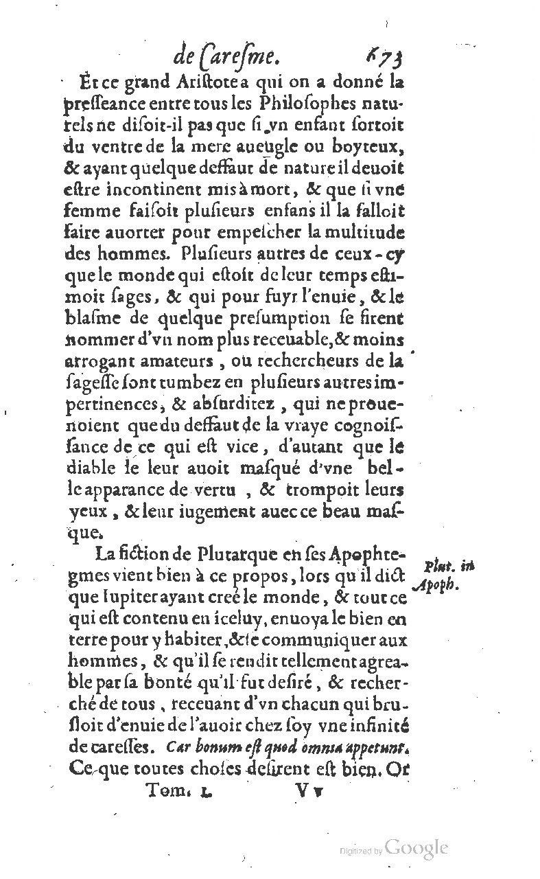 1607 - Nicolas Du Fossé - Trésor quadragésimal - T 01 - BM Lyon
