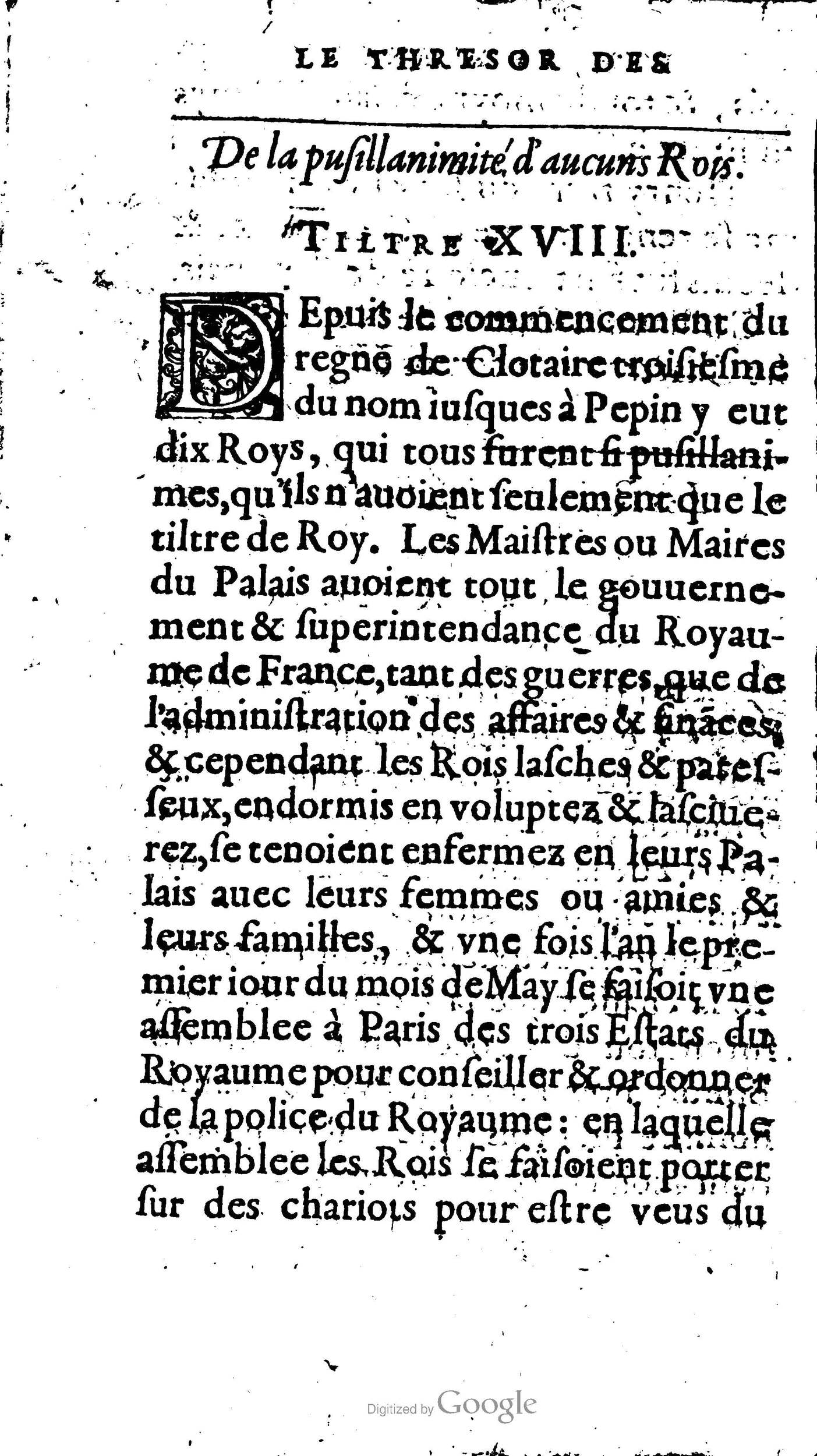 1604 - Galiot Corrozet - Trésor des histoires de France - BNC Florence