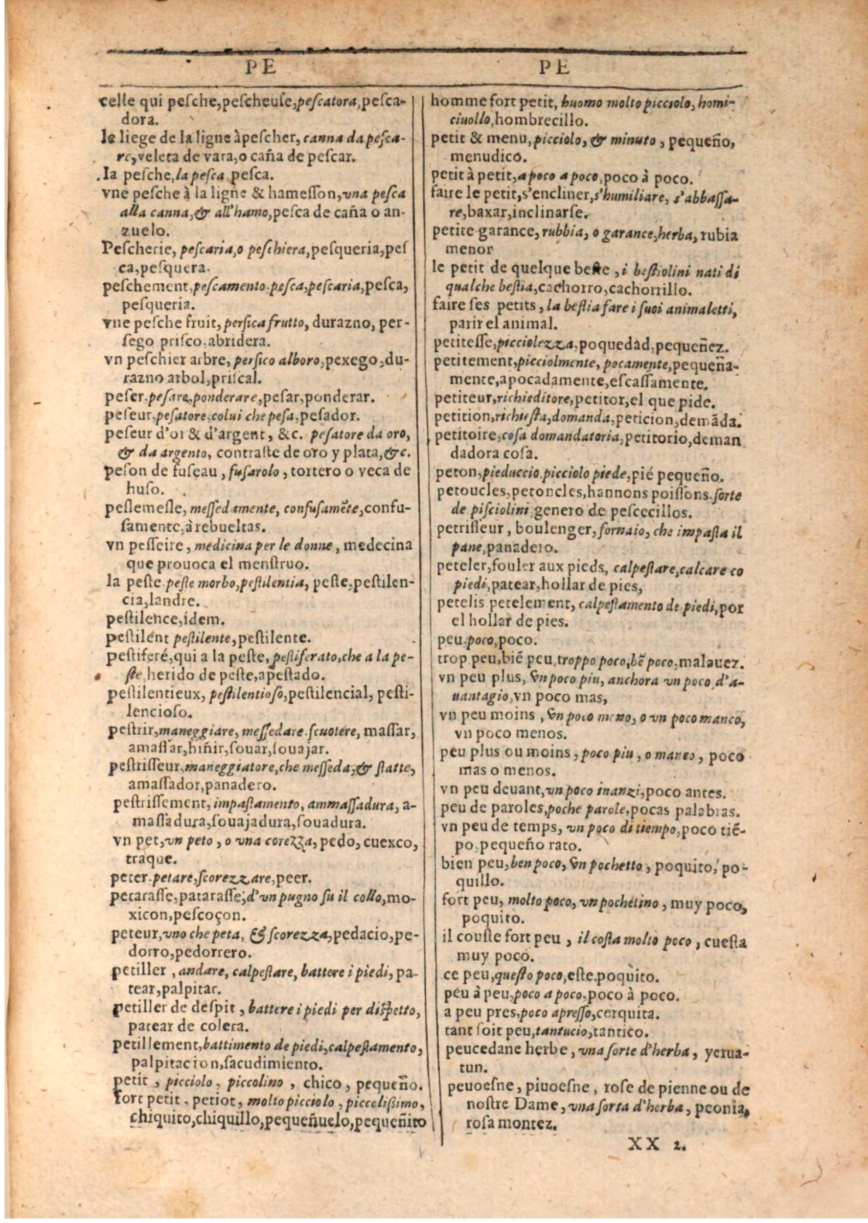1609 - Philippe Albert et Alexandre Pernet - Trésor des trois langues française, italienne et espagnole (Seconde partie) - BSB Munich 1609 - Philippe Albert et Alexandre Pernet - Trésor des trois langues française, italienne et espagnole (Seconde partie) - BSB Munich