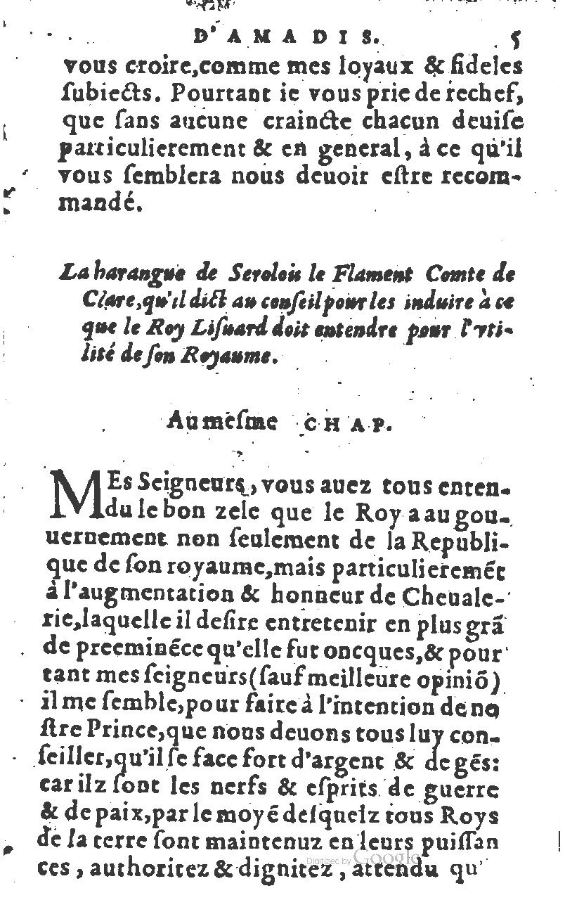 1582 - Jean Huguetan - Trésor des Amadis T. 1 - BM Lyon